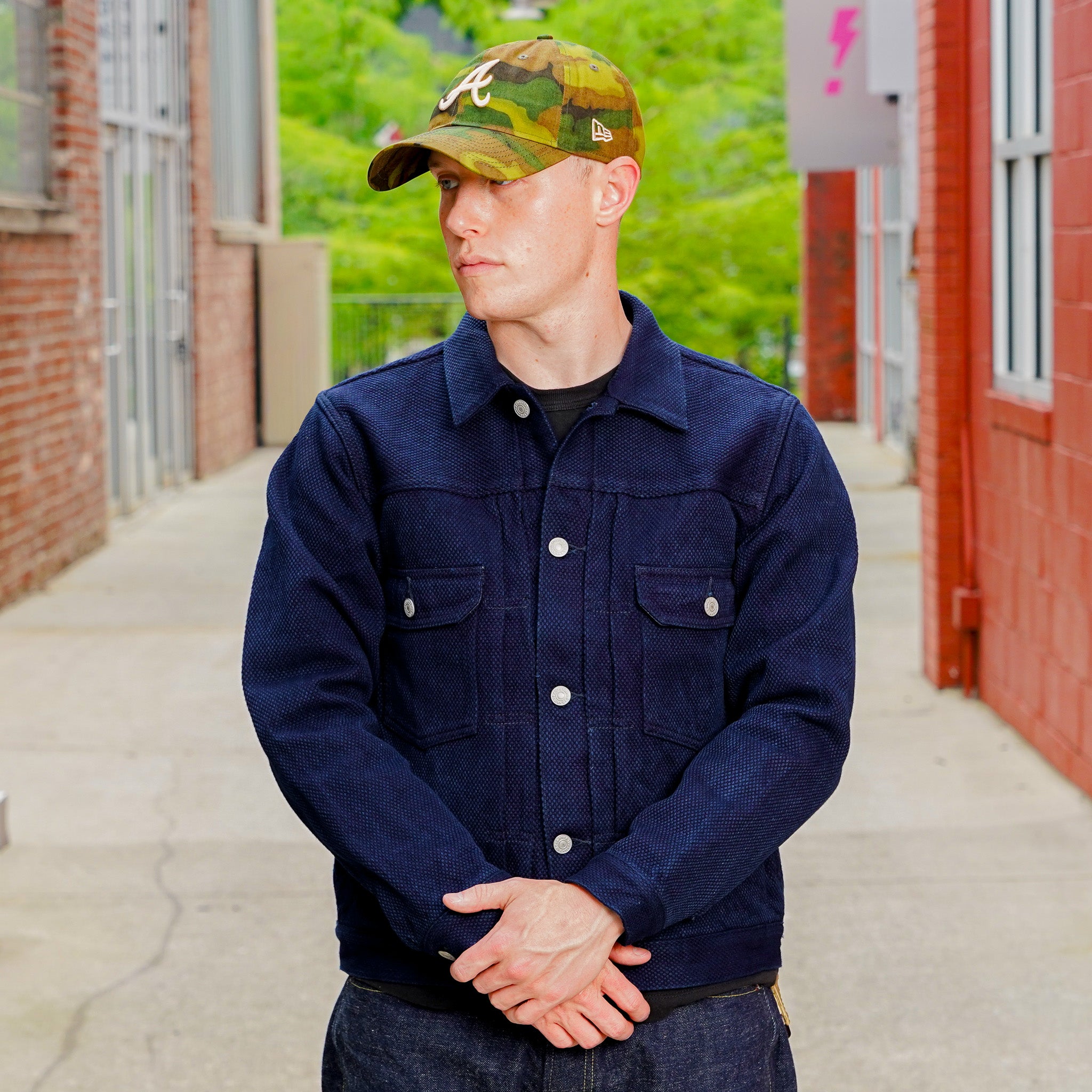 Studio D'Artisan 4619 Selvedge Sashiko Type II Jacket - Indigo