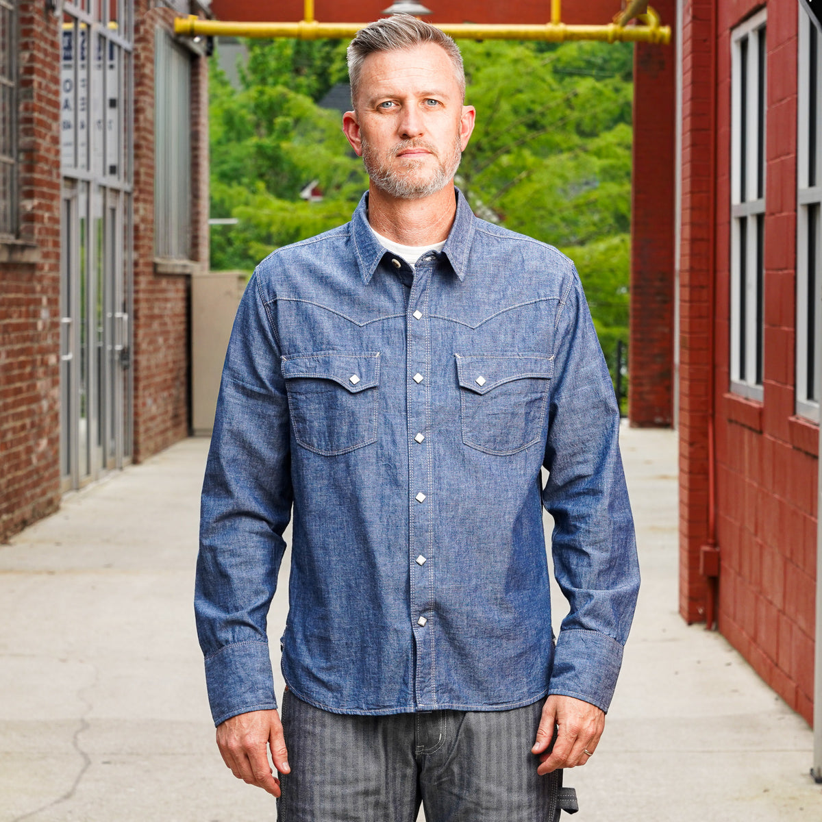 Freenote Cloth Calico Western Shirt - Dusty Blue – Guilty Party