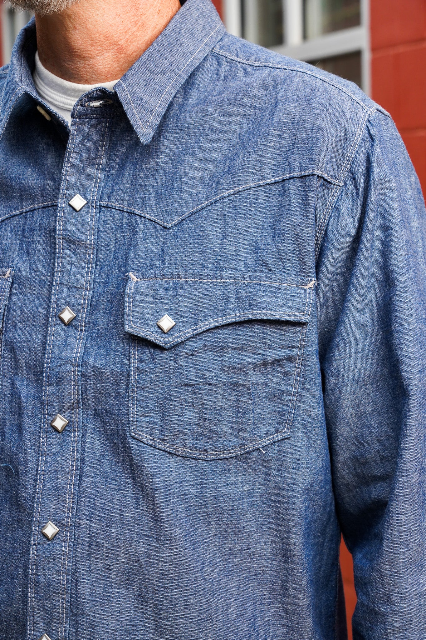 Freenote Cloth Calico Western Shirt - Dusty Blue