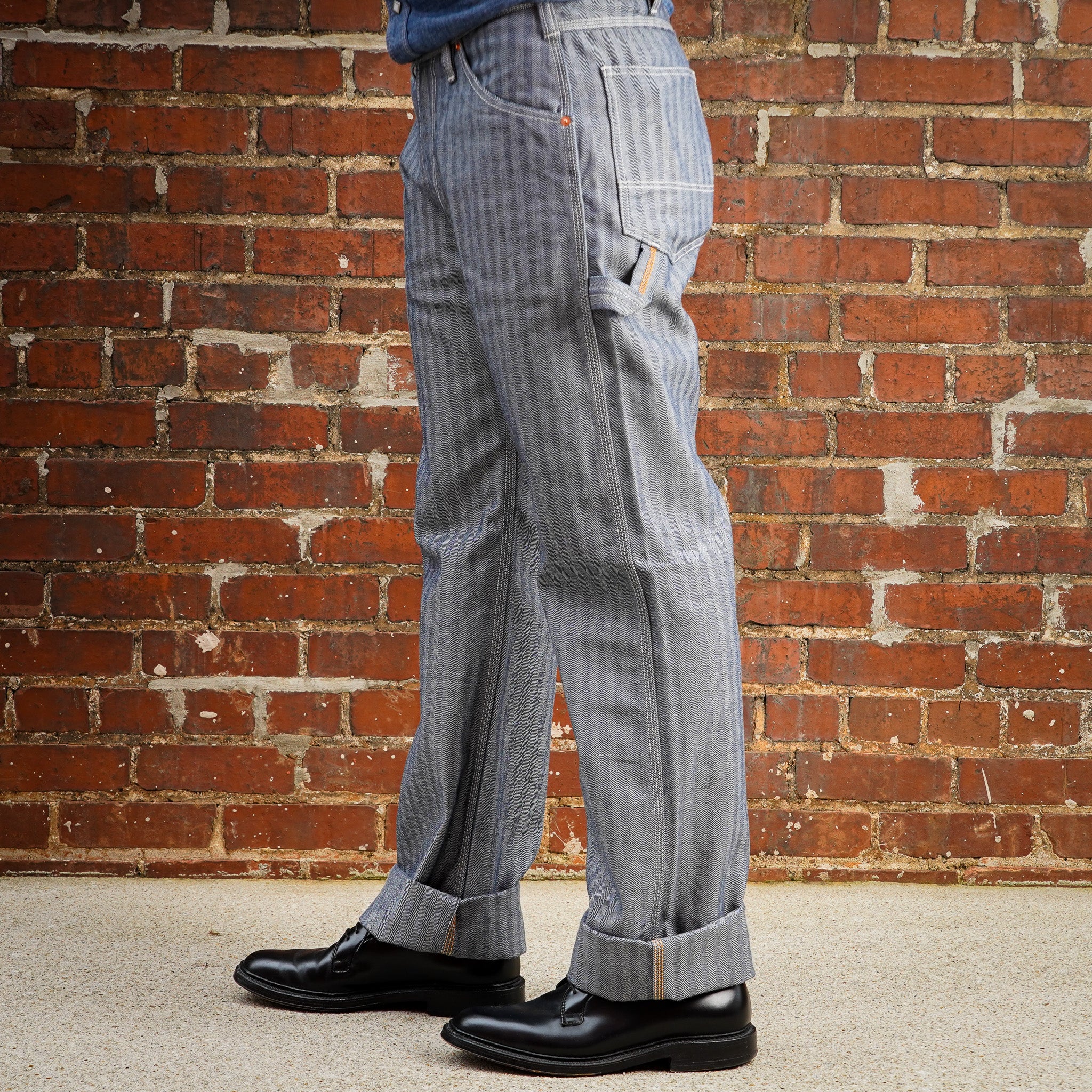 Iron Heart IH-830-IND 10.5oz Herringbone Painter’s Pants - Indigo