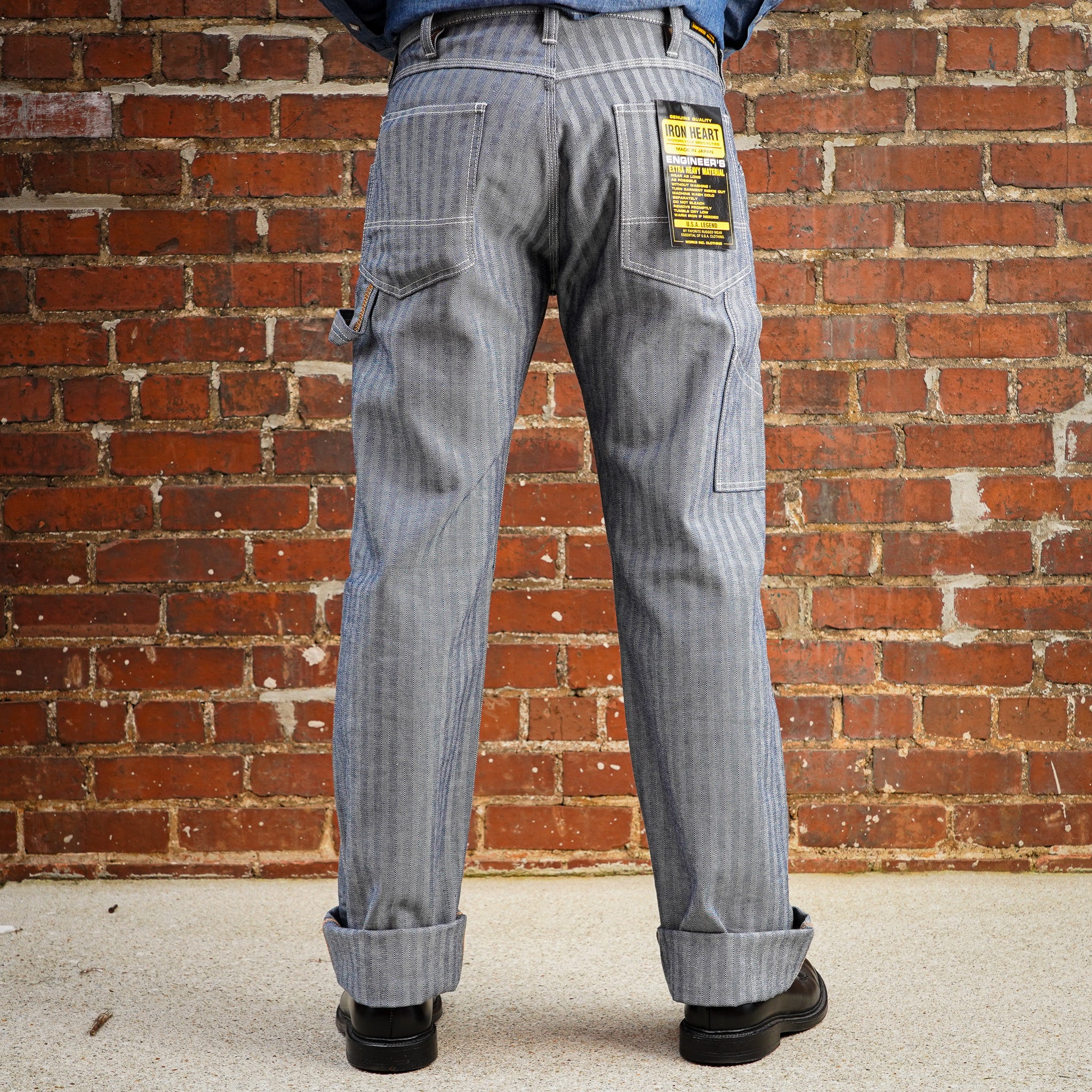 Iron Heart IH-830-IND 10.5oz Herringbone Painter’s Pants - Indigo