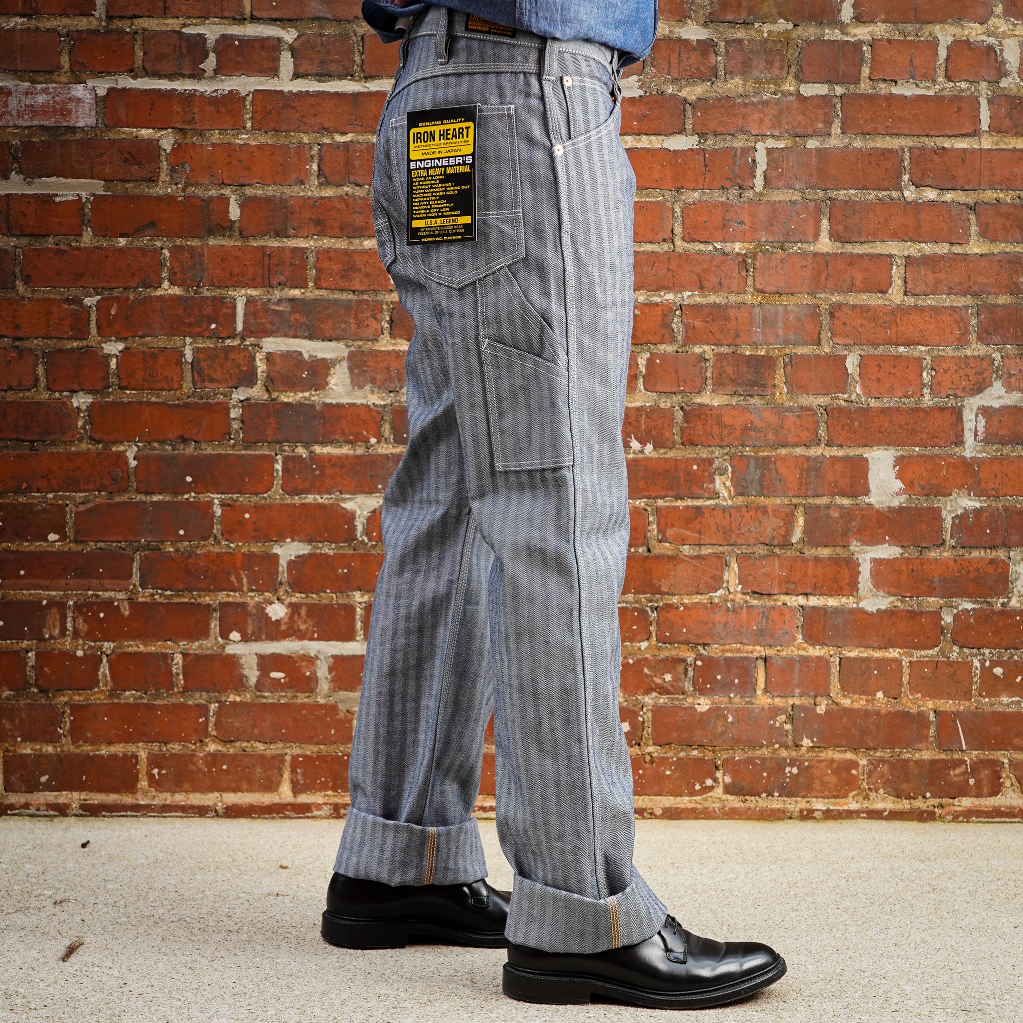 Iron Heart IH-830-IND 10.5oz Herringbone Painter’s Pants - Indigo