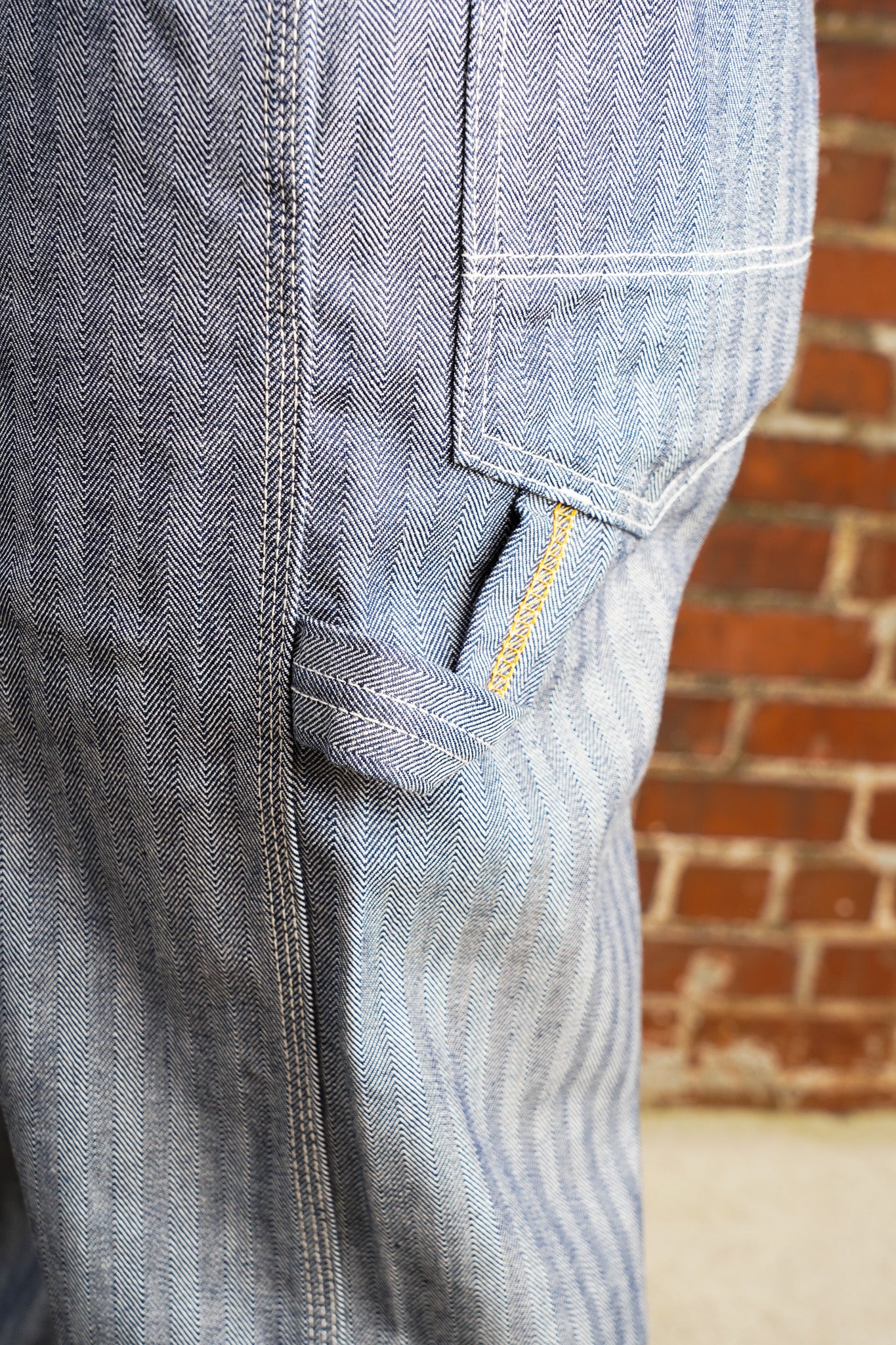 Iron Heart IH-830-IND 10.5oz Herringbone Painter’s Pants - Indigo