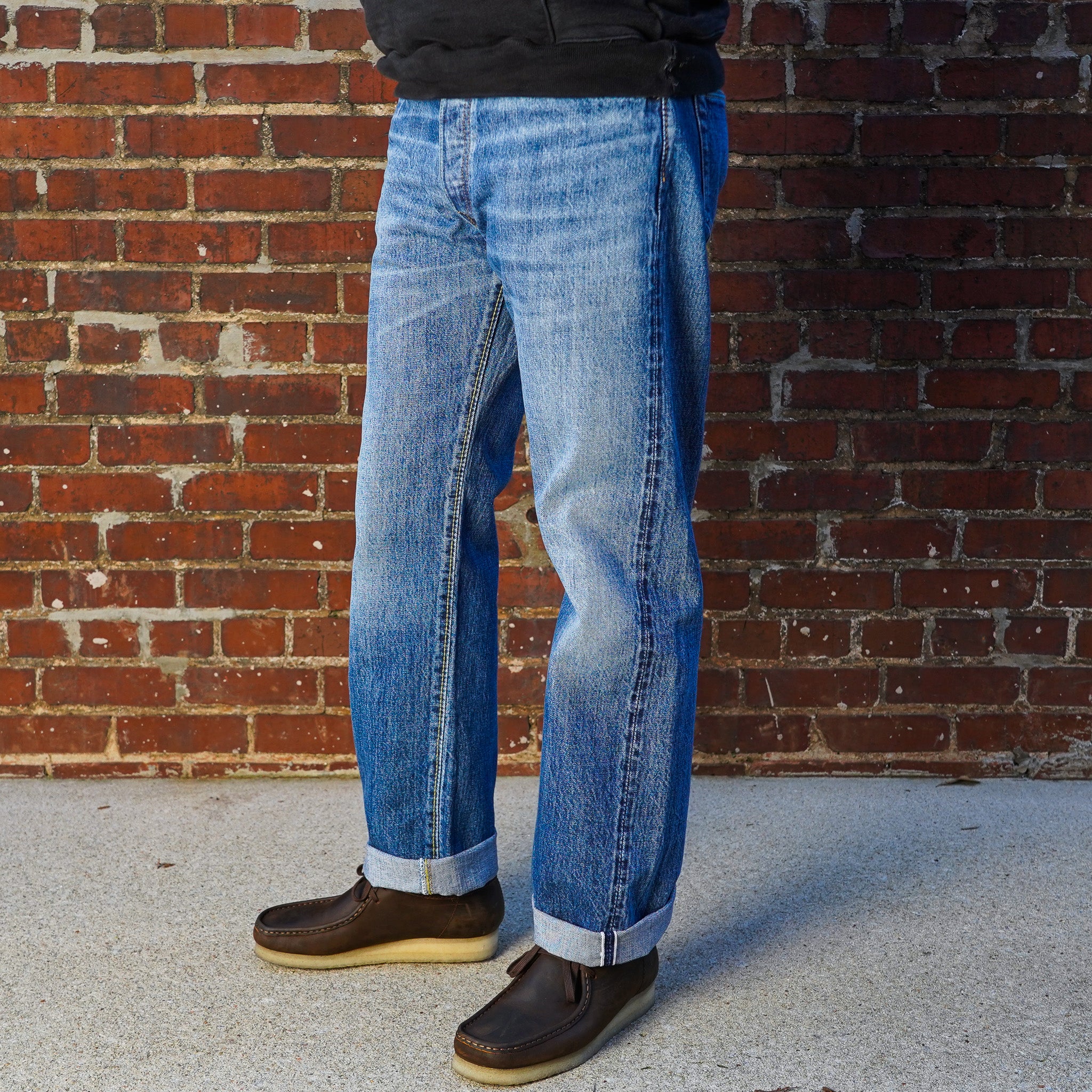 Pure Blue Japan USED-003-ID 14oz Natural Used Wash Regular Straight - Indigo