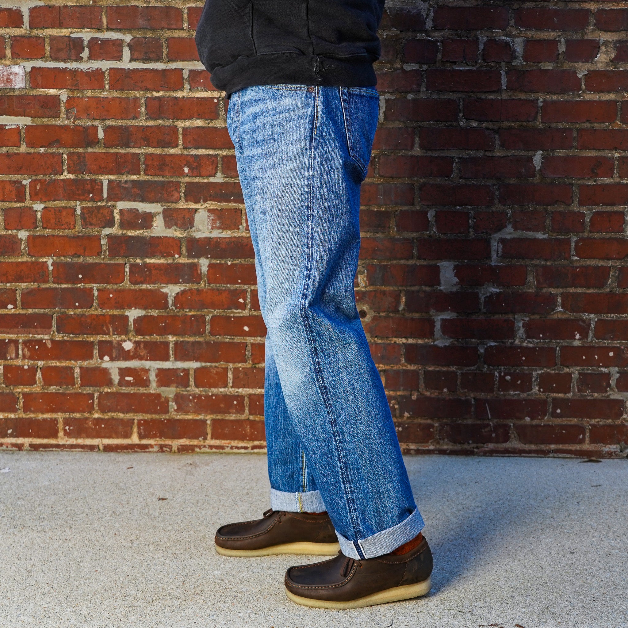 Pure Blue Japan USED-003-ID 14oz Natural Used Wash Regular Straight - Indigo