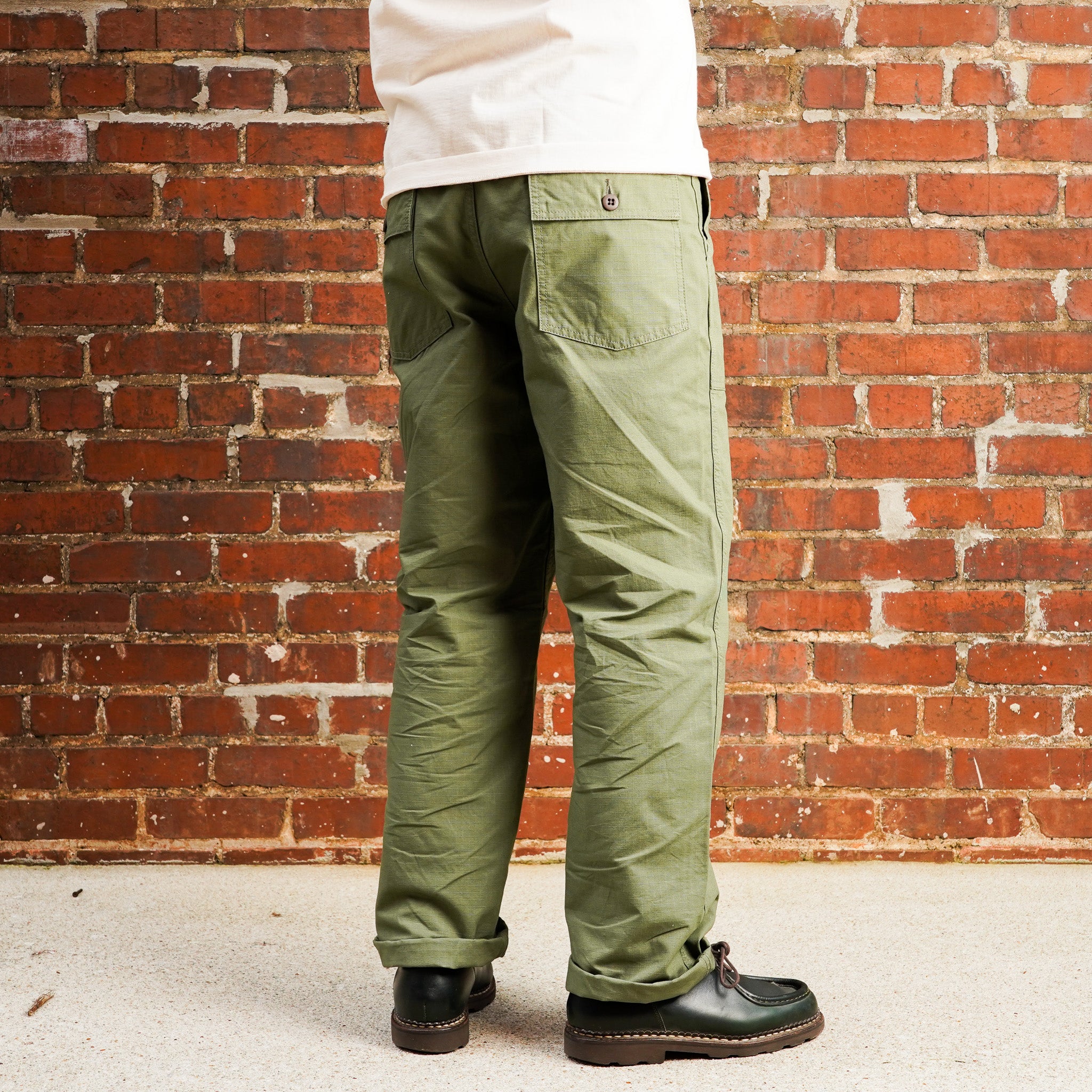 Iron Heart IH-747-GRN 8oz Ripstop Baker Pants - Army Green