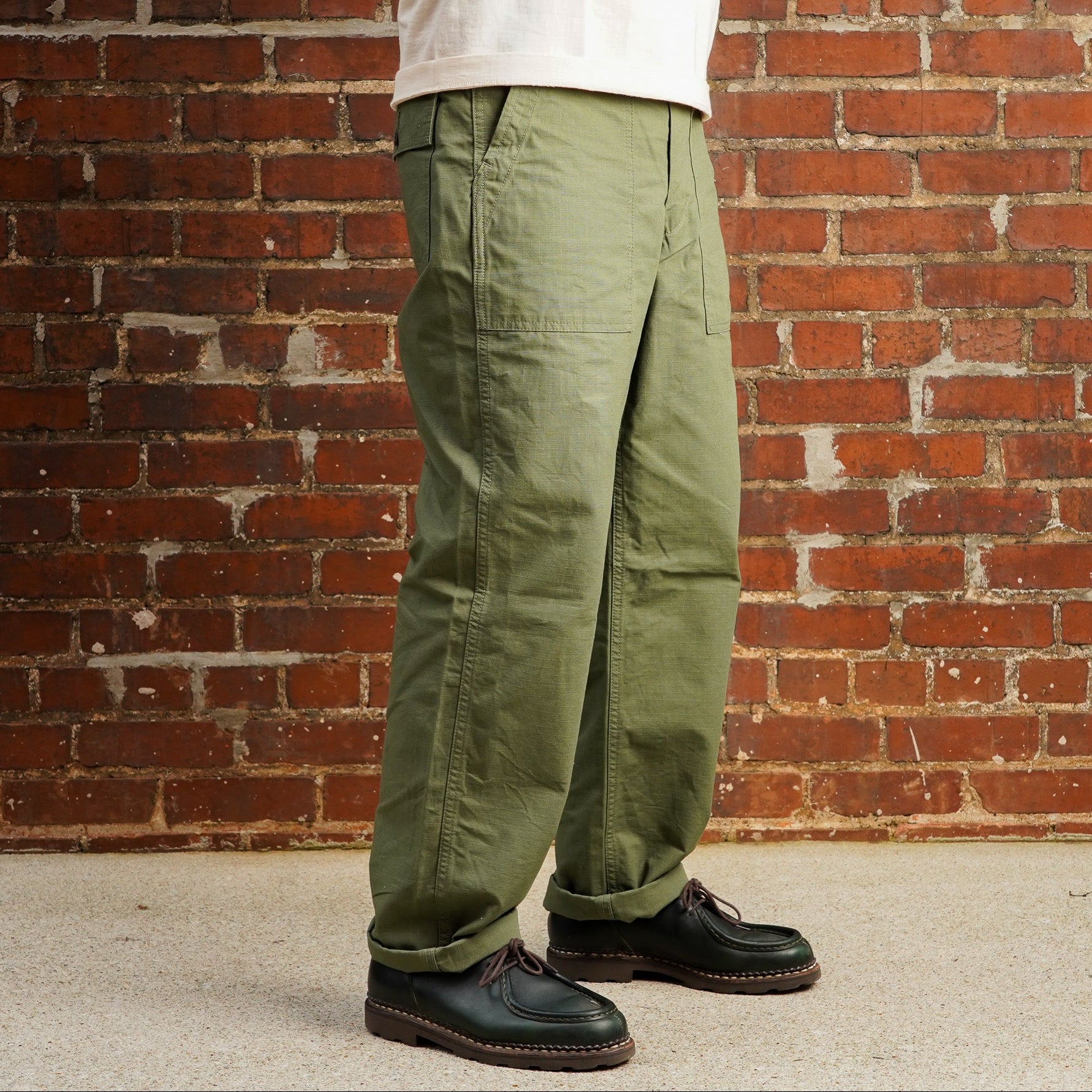 Iron Heart IH-747-GRN 8oz Ripstop Baker Pants - Army Green