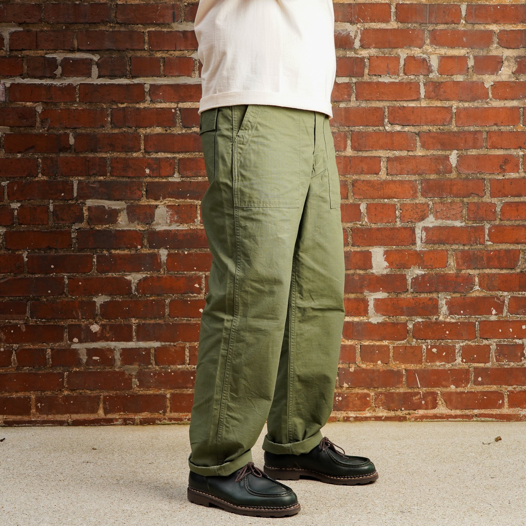 Iron Heart IH-747-GRN 8oz Ripstop Baker Pants - Army Green