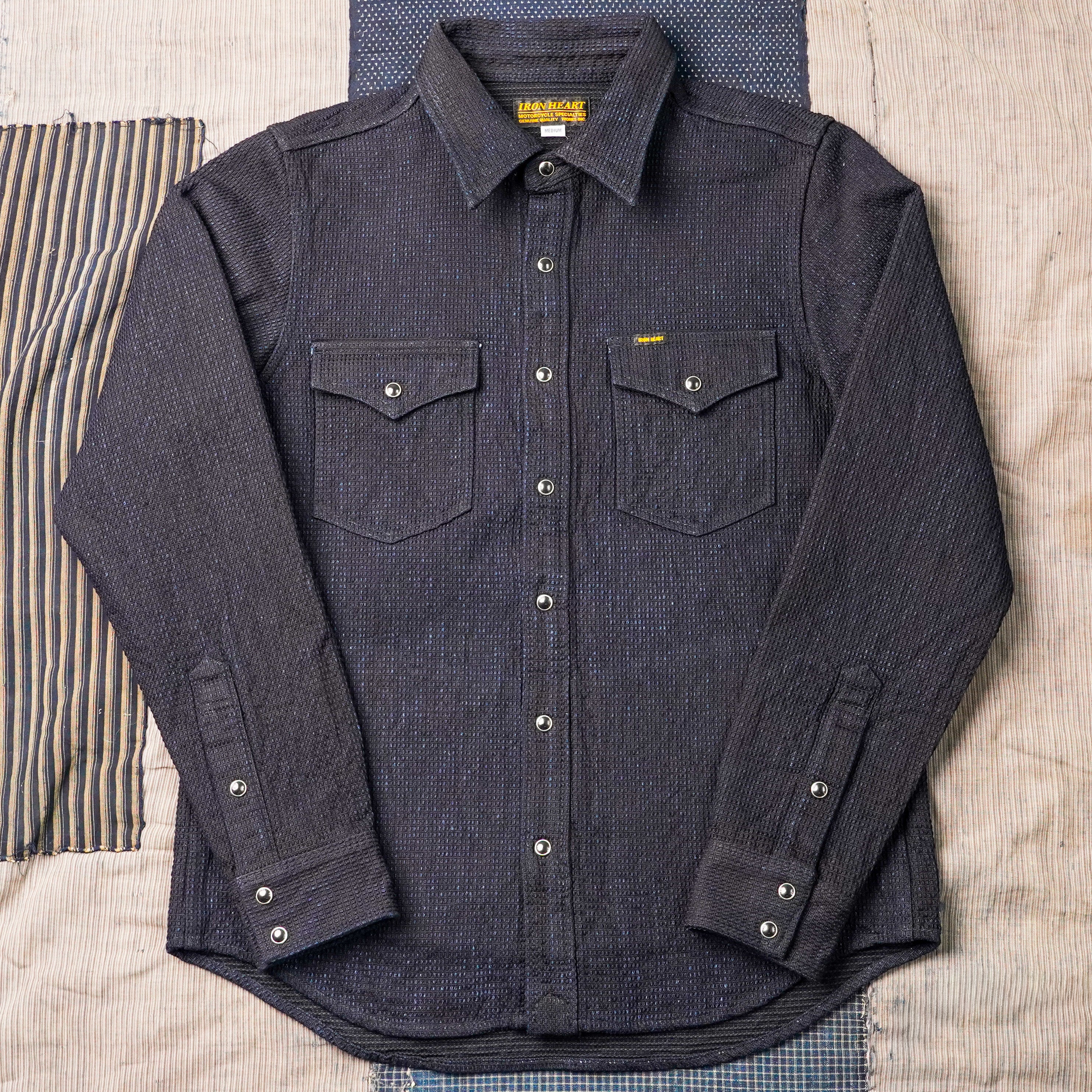 Iron Heart IHSH-437-IND 13.5oz Dobby Cloth CPO Shirt - Indigo