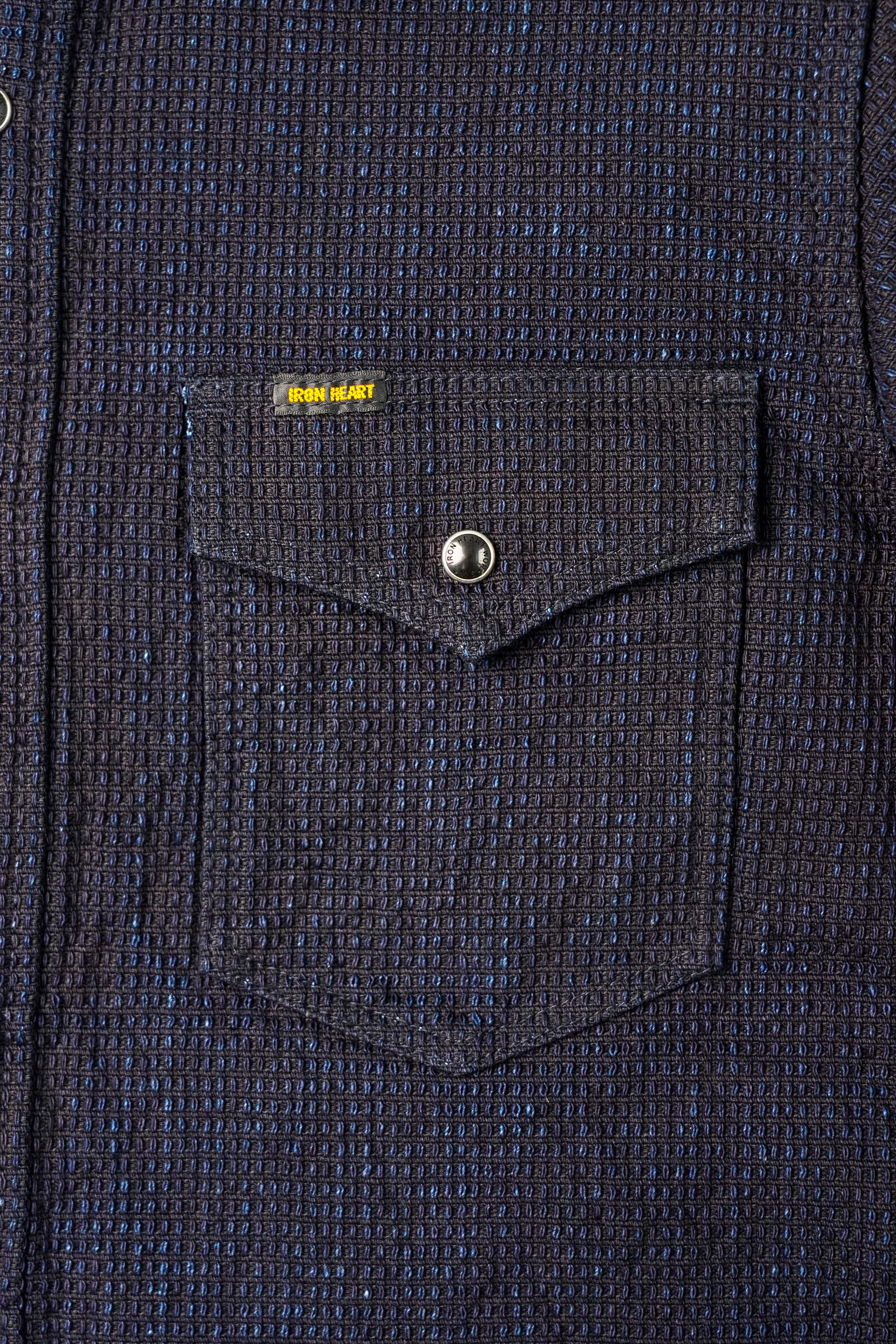 Iron Heart IHSH-437-IND 13.5oz Dobby Cloth CPO Shirt - Indigo