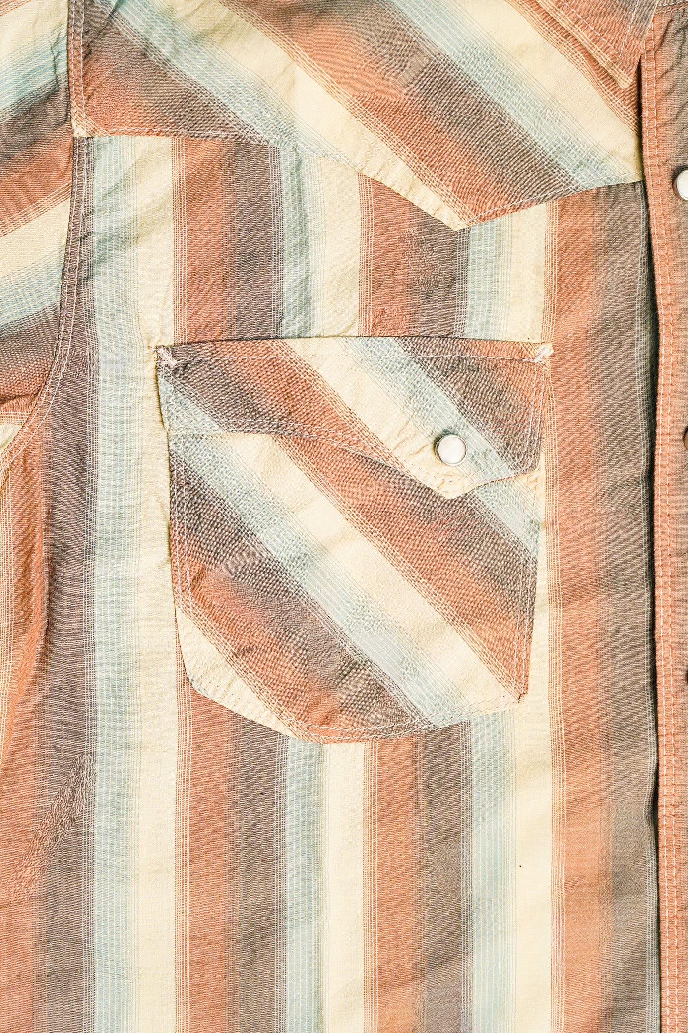 Freenote Cloth Calico Western Shirt - S/S Dusty Desert Stripe