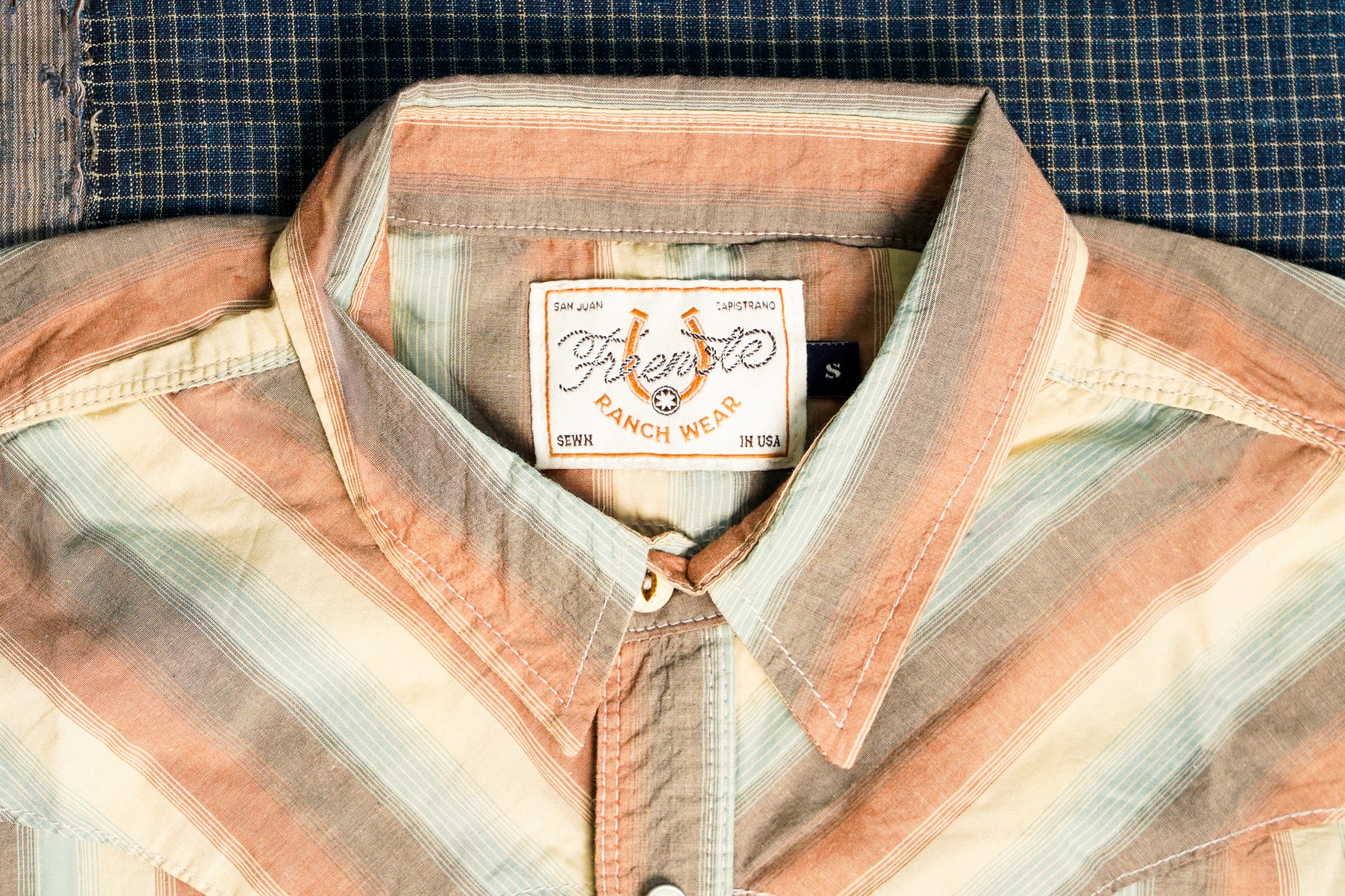 Freenote Cloth Calico Western Shirt - S/S Dusty Desert Stripe