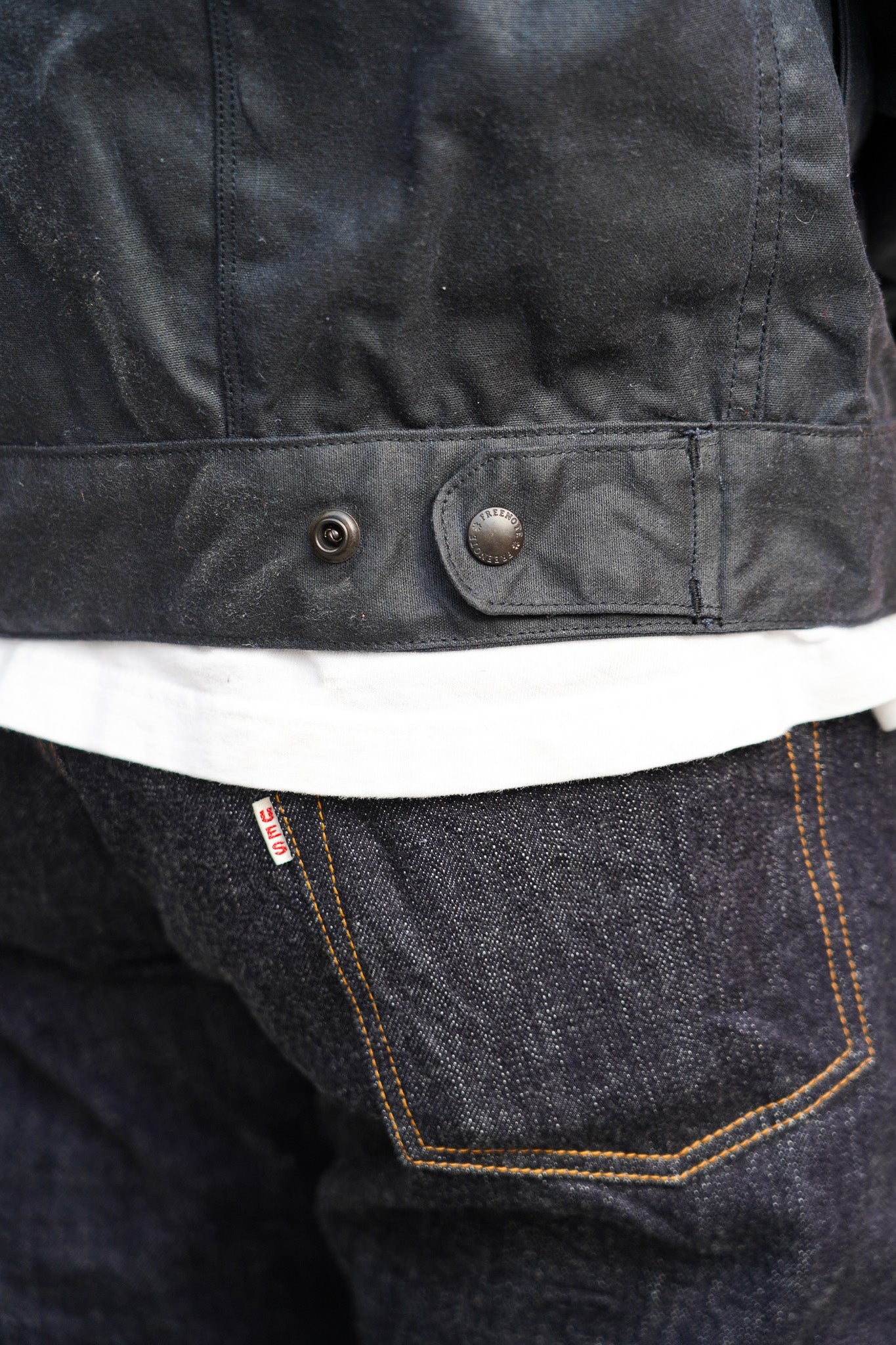 Freenote Cloth Faro 10oz Waxed Canvas Jacket - Black