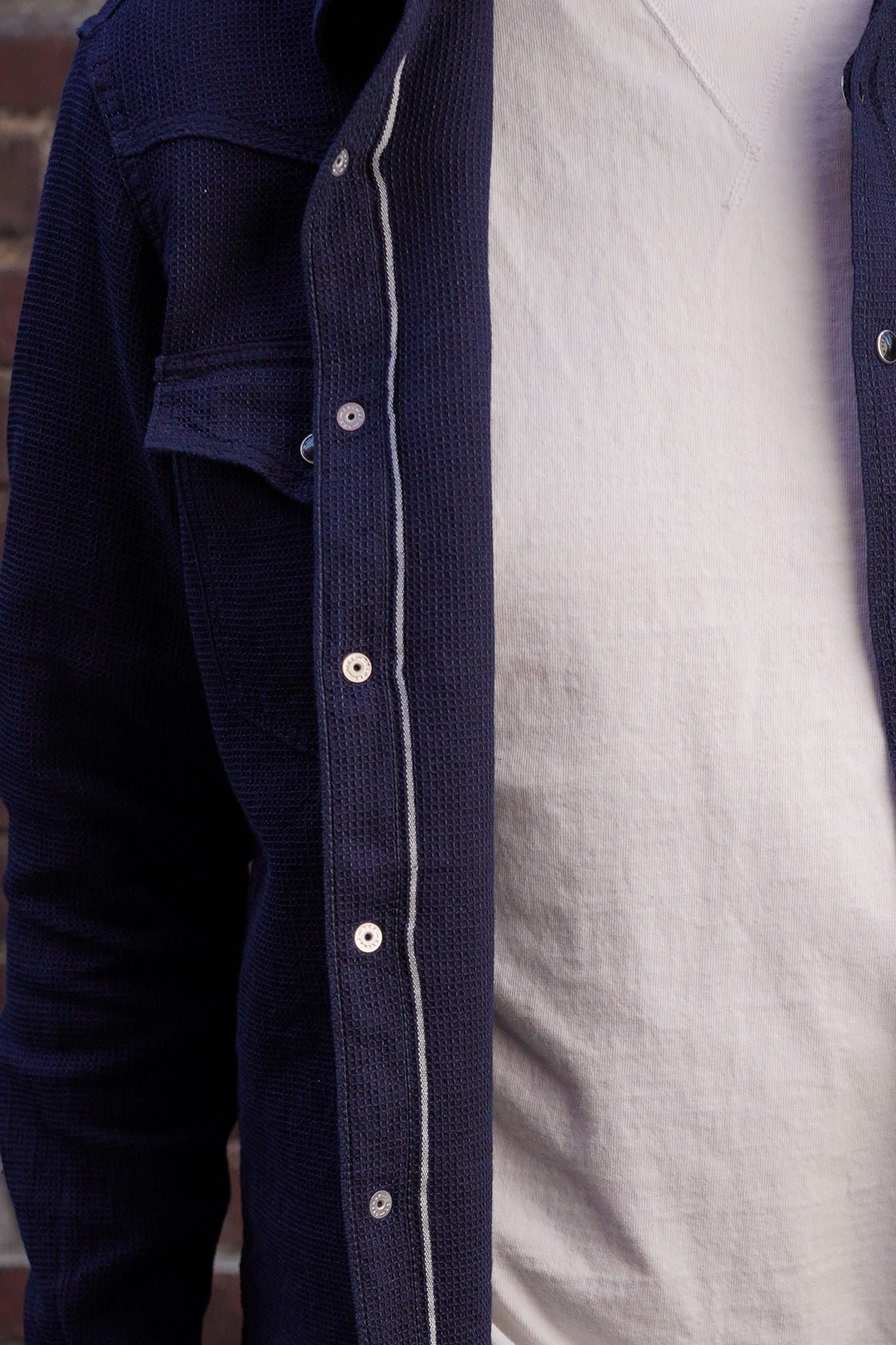Iron Heart IHSH-413-IND 5oz Selvedge Dobby Cloth Western Shirt - Indigo