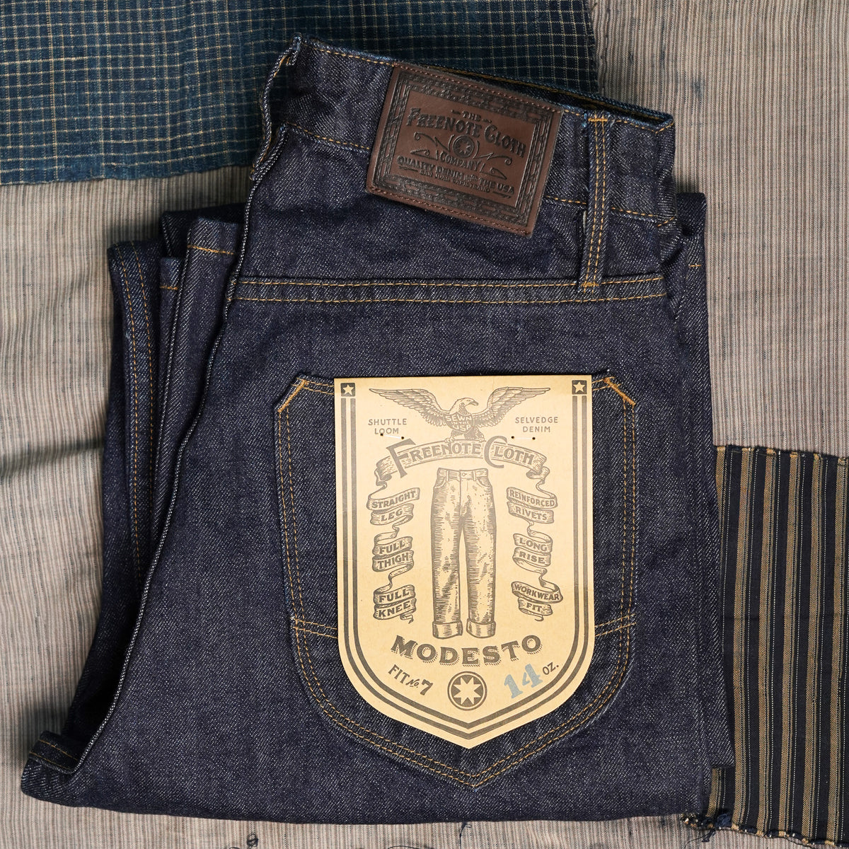 Freenote Cloth Modesto Wide Leg - 14oz 50s Indigo Rinsed – Guilty Party