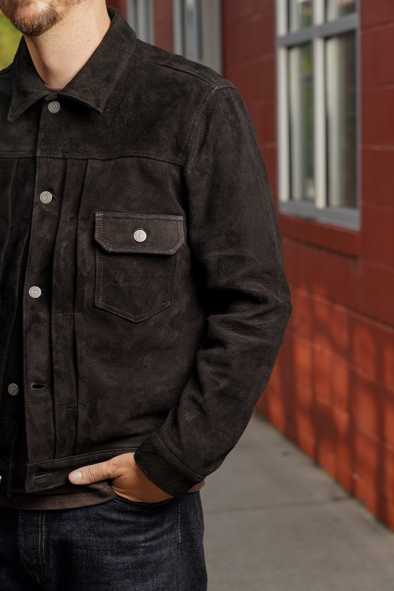 The Flat Head FN-LJ-DJ002B Deer Suede 1950's Type II Jacket