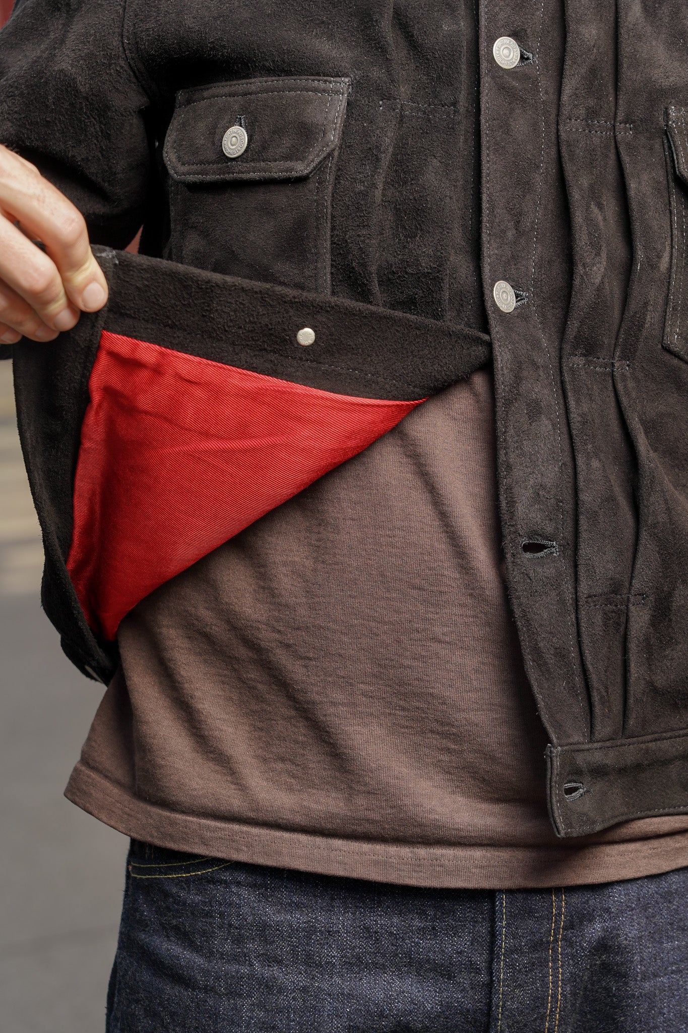 The Flat Head FN-LJ-DJ002B Deer Suede 1950's Type II Jacket