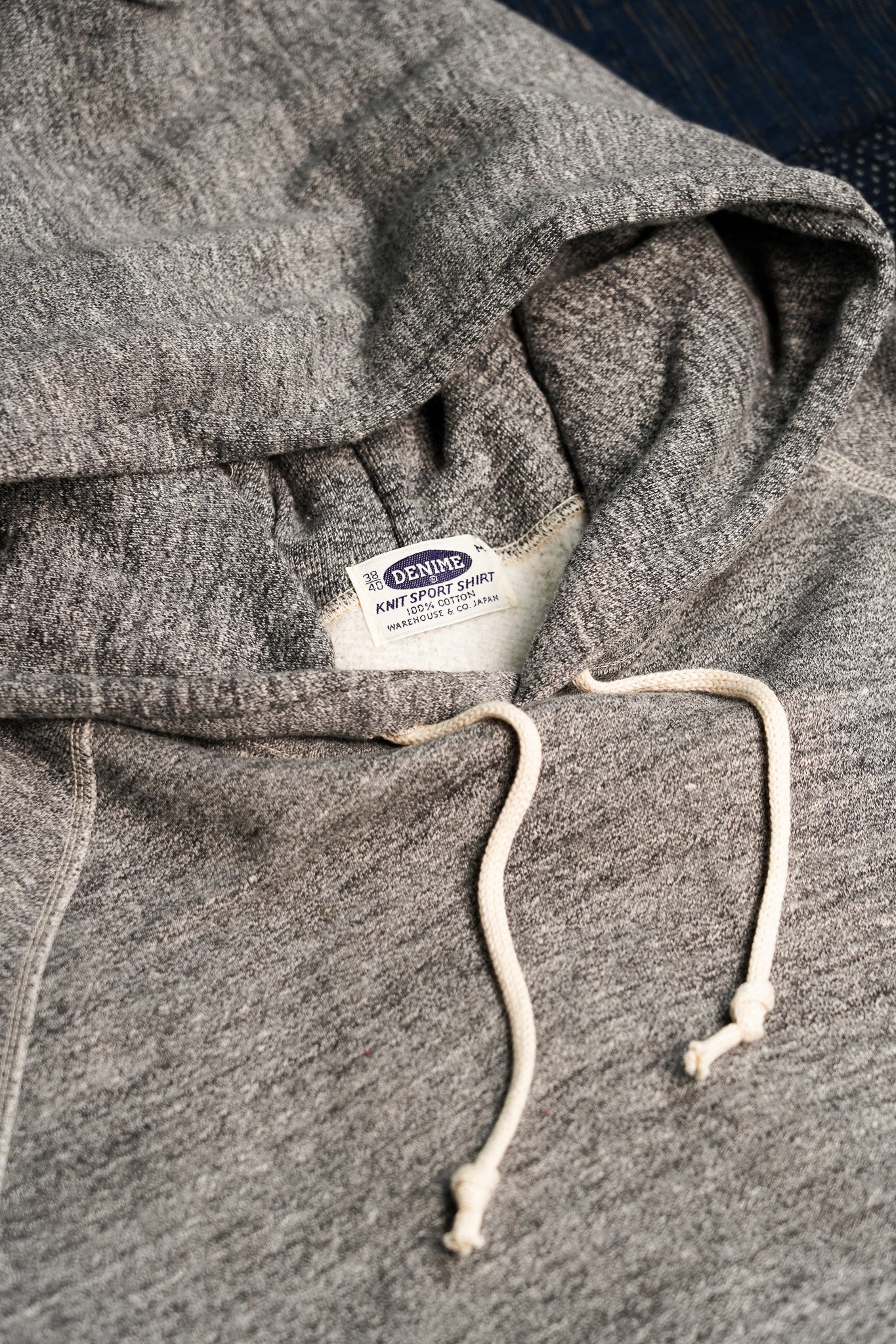 Denime Lot 262 - Four Needle Raglan Hoodie - Dark Heather Grey