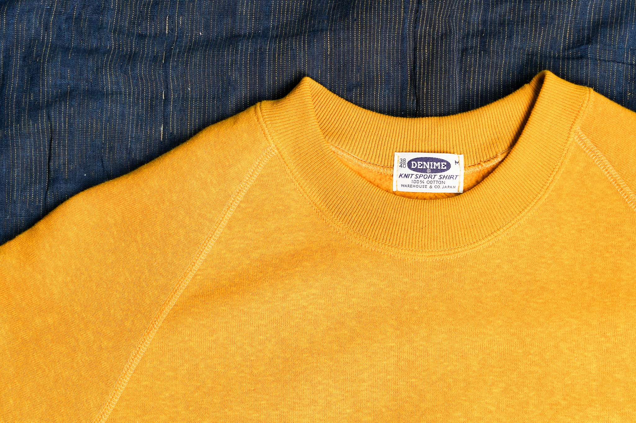 Denime Lot 261 - Four Needle Raglan Crew Neck Sweatshirt - Yellow
