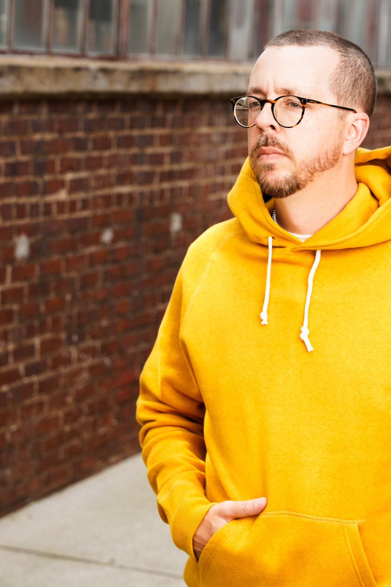 Denime Lot 262 - Four Needle Raglan Hoodie - Yellow