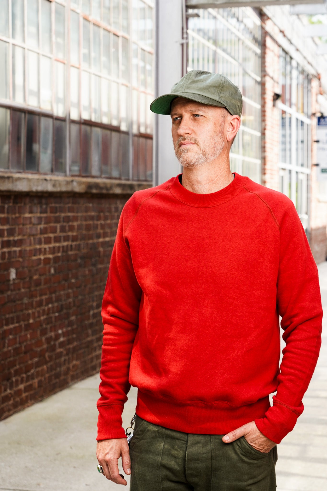 Denime Lot 261 - Four Needle Raglan Crew Neck Sweatshirt - Red