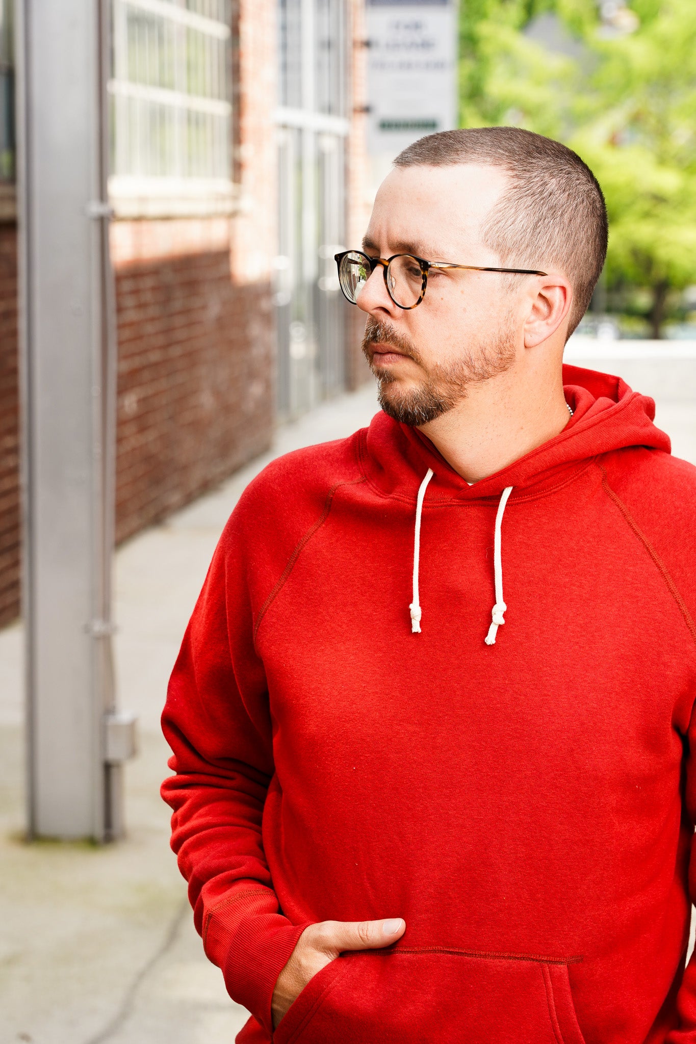 Denime Lot 262 - Four Needle Raglan Hoodie - Red
