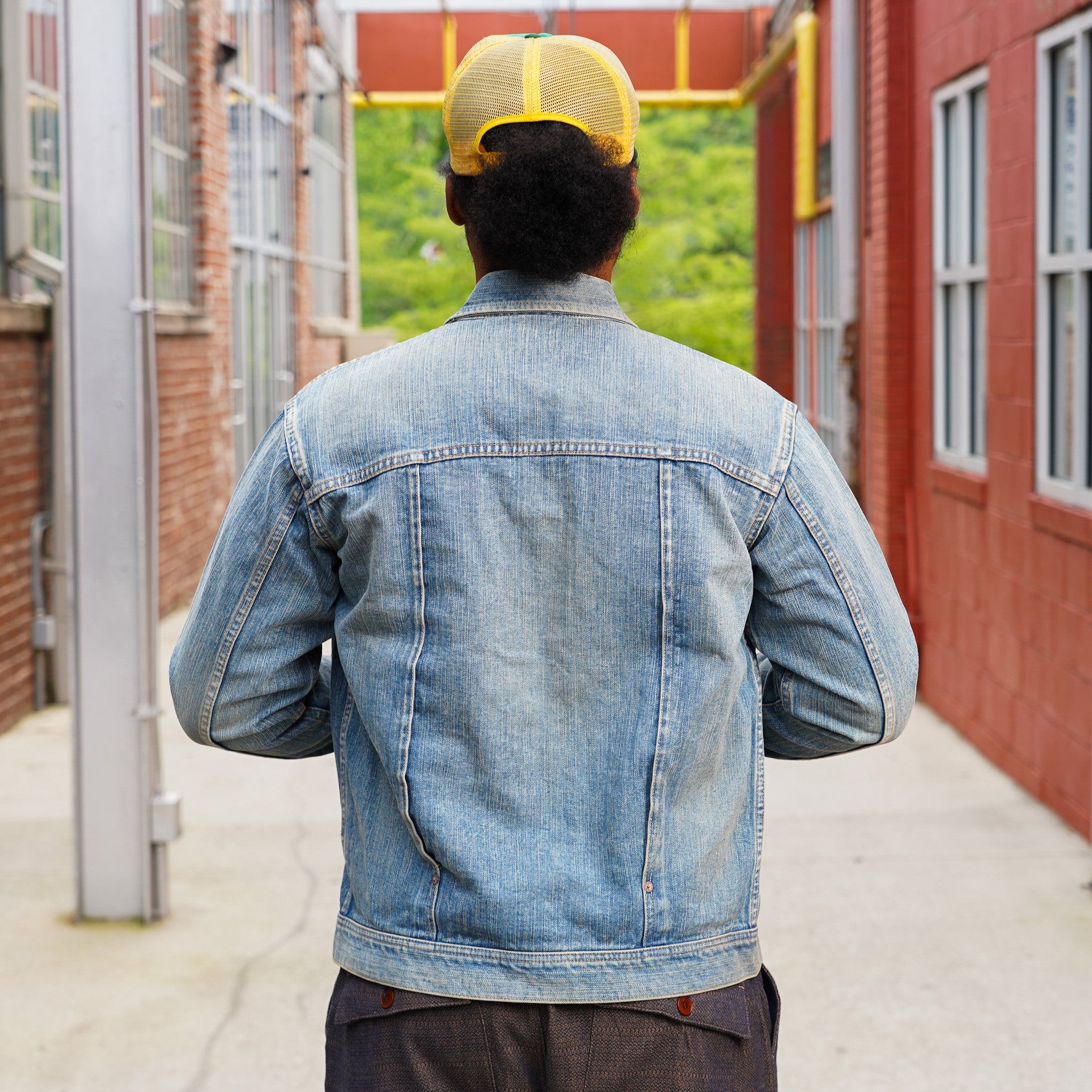 The Flat Head FN-OJ-D101C 14.5oz Left Hand Twill 40's Style Type 1 Denim Jacket - Real Aging