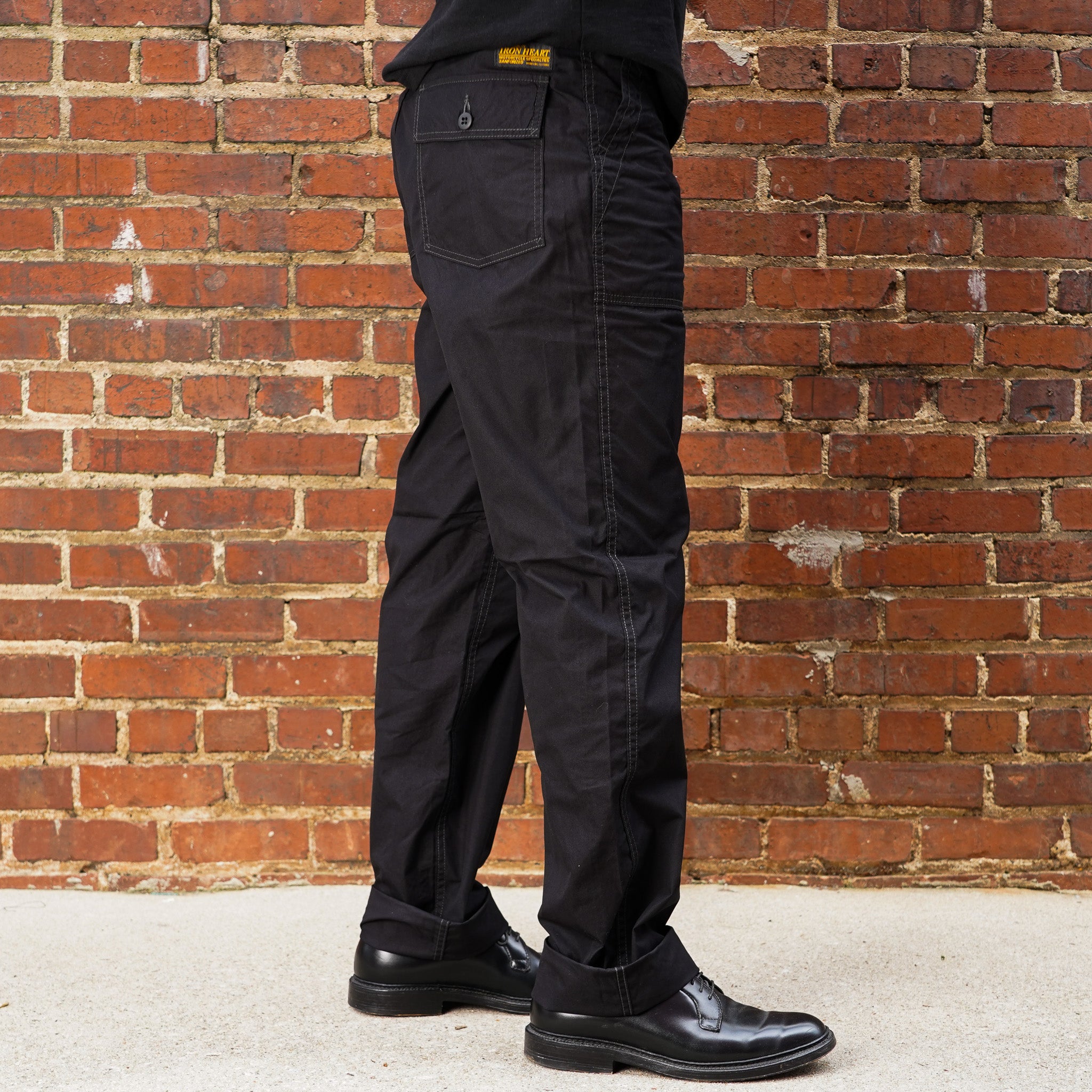 Iron Heart IH-745-BLK 4oz Cotton/Nylon Baker Pants - Black