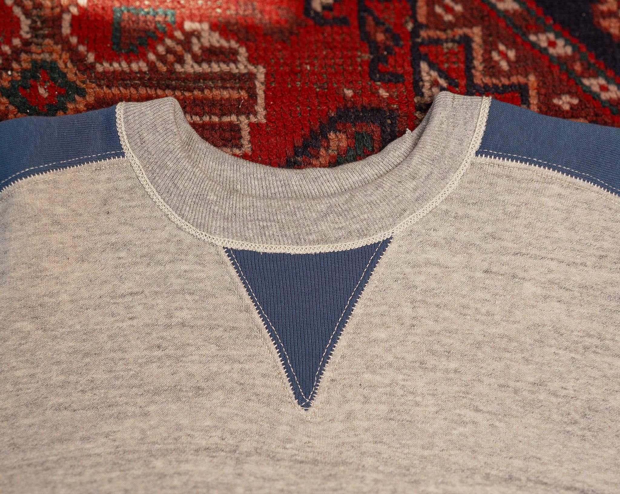 John Gluckow Freedom Sweat - Oatmeal / Light Blue