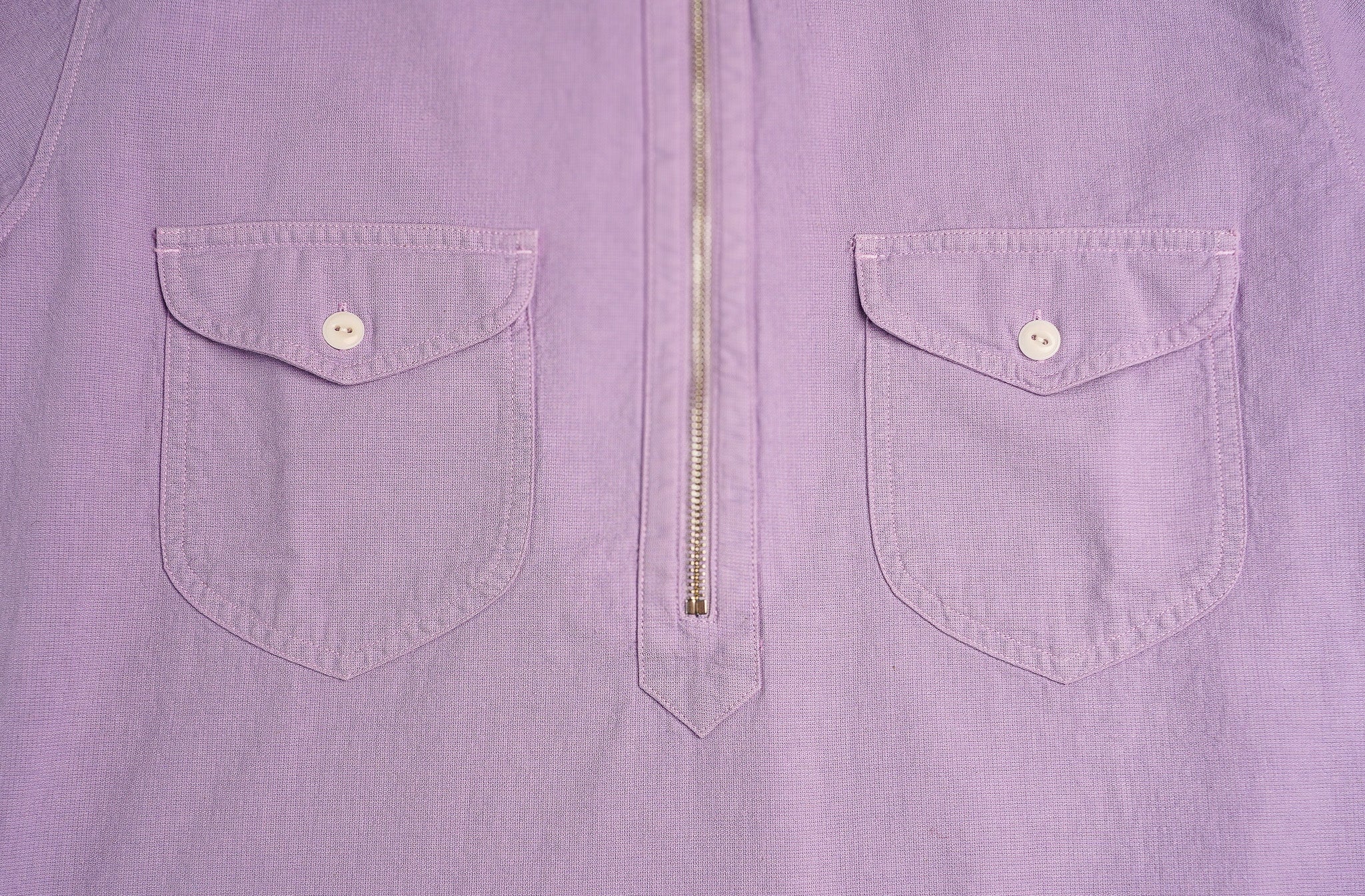 Wythe Airtex Half Zip Shirt - Hazy Purple