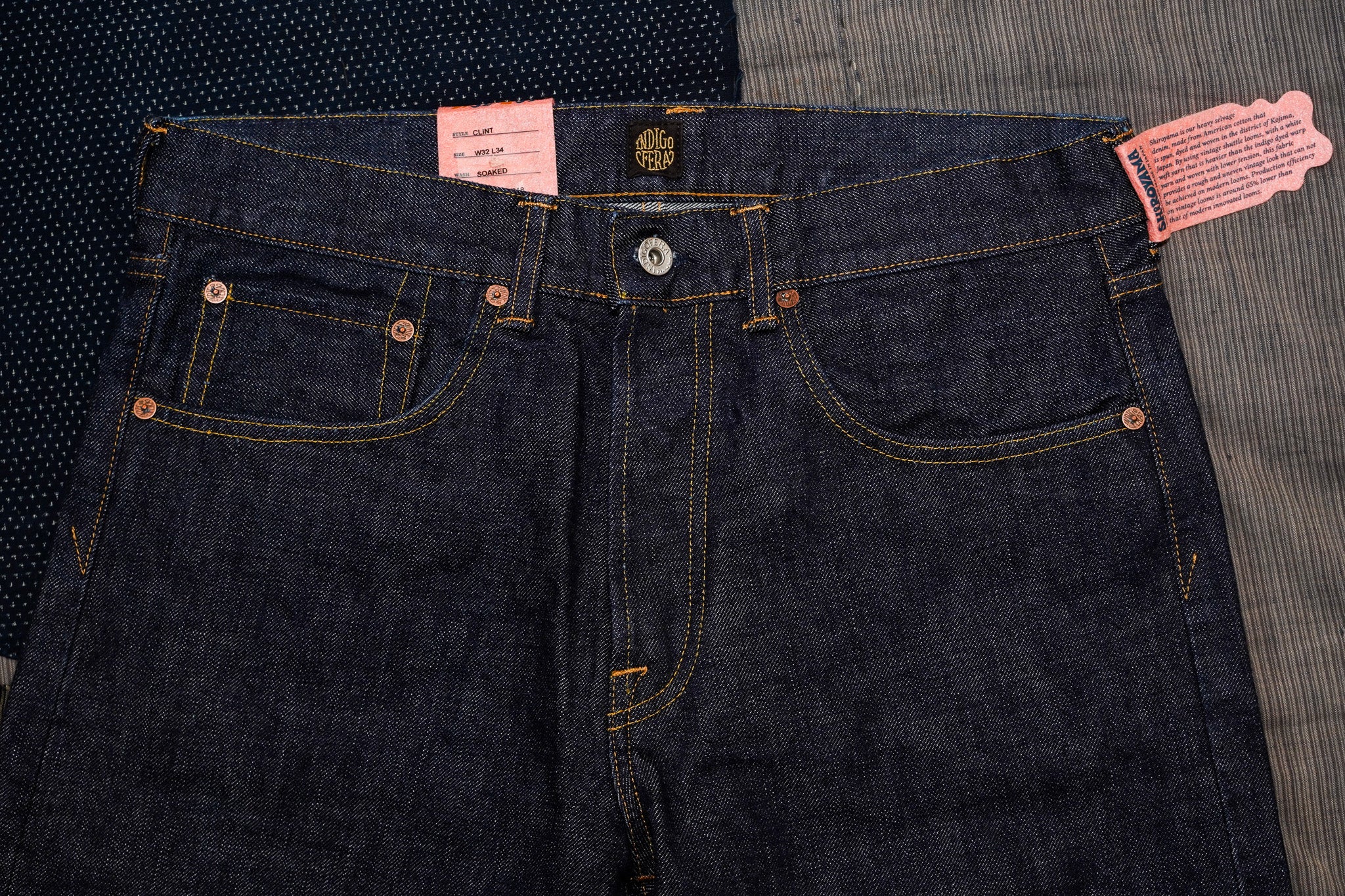 Indigofera Clint Straight Fit - 18oz Shiroyama Rinsed Denim