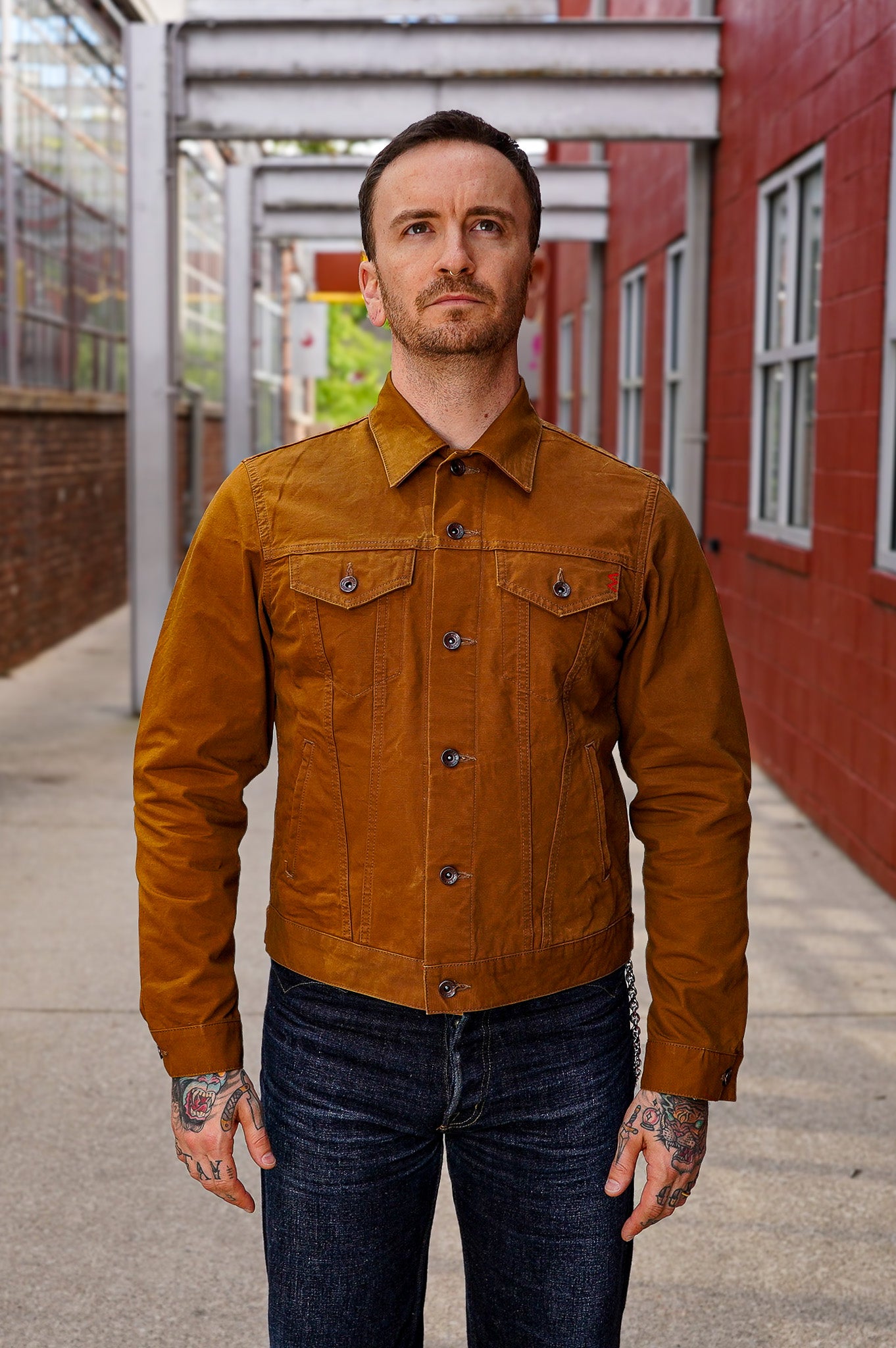 Iron Heart IHJ-147-BRN 9oz Canvas Type III Jacket - Brown