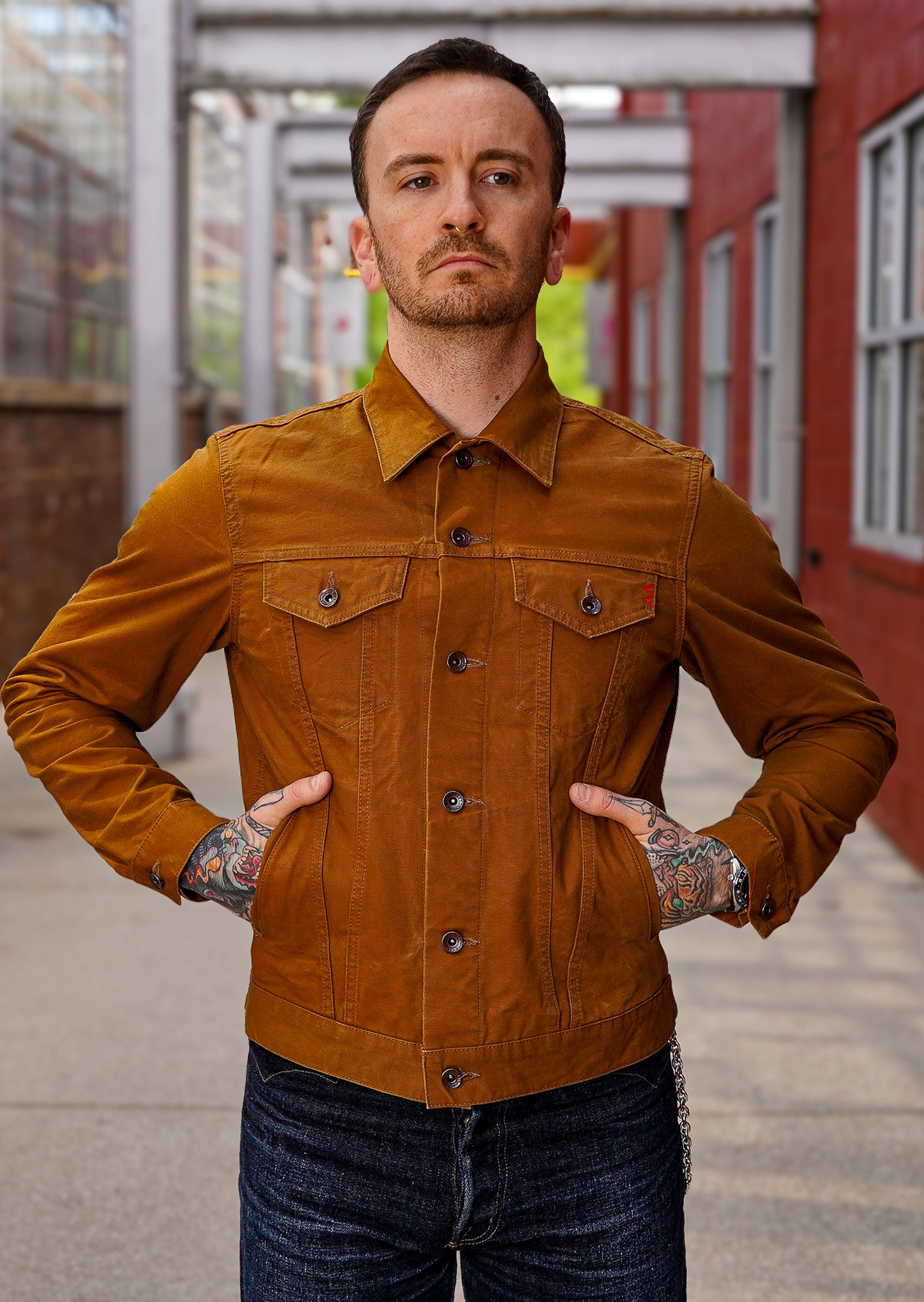 Iron Heart IHJ-147-BRN 9oz Canvas Type III Jacket - Brown
