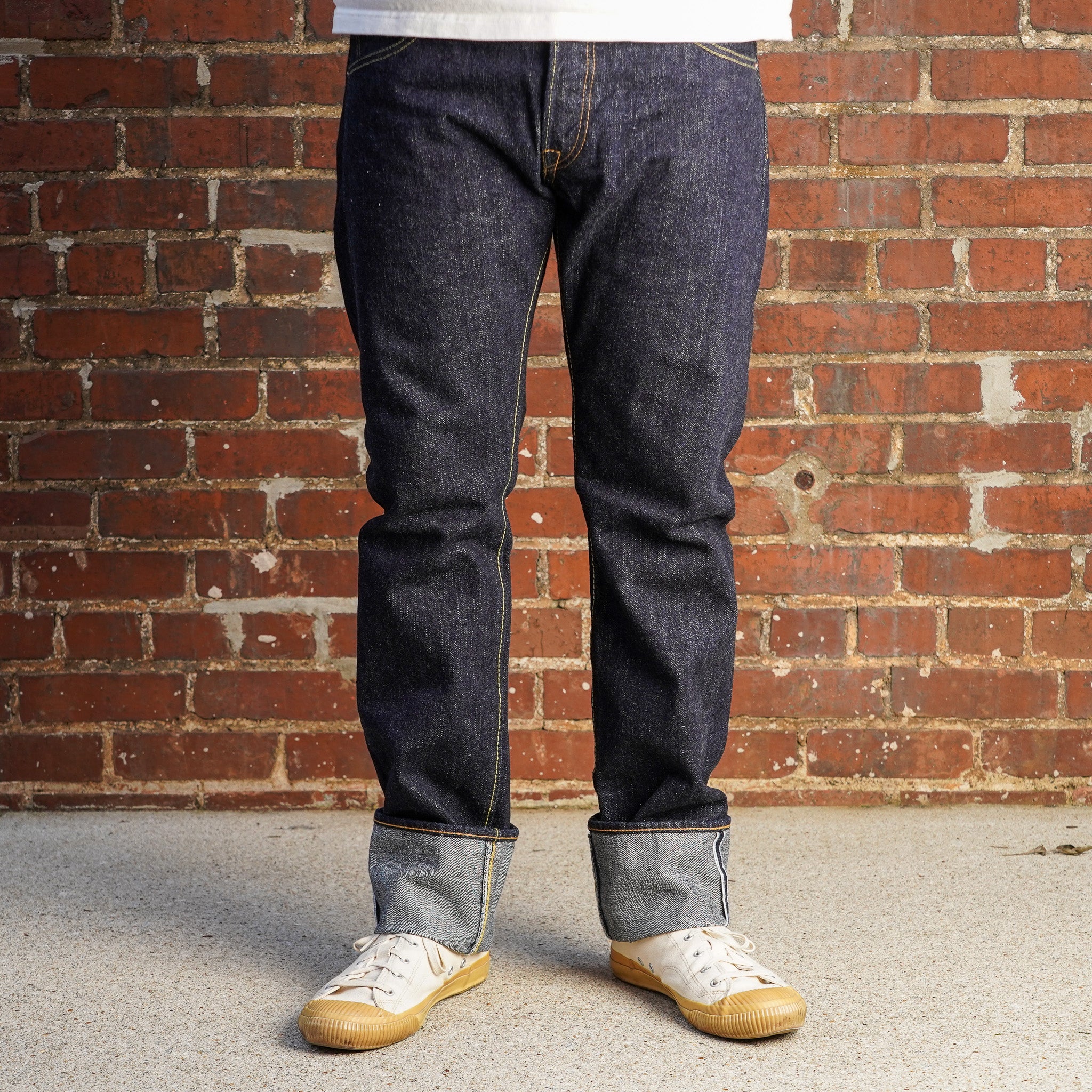 Pure Blue Japan XX-005 14oz Selvedge Denim Slim Straight Cut - One Washed