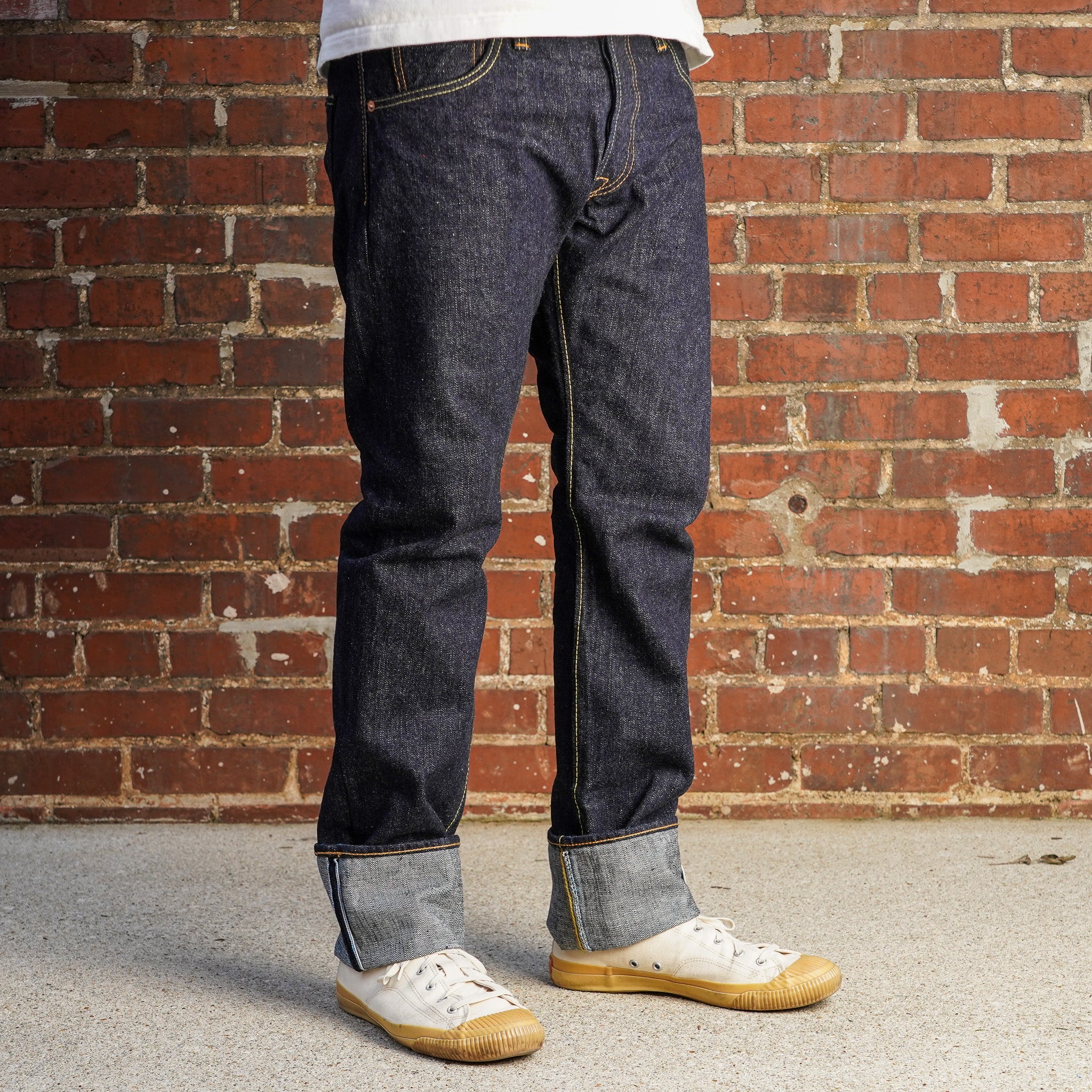 Pure Blue Japan XX-005 14oz Selvedge Denim Slim Straight Cut - One Washed