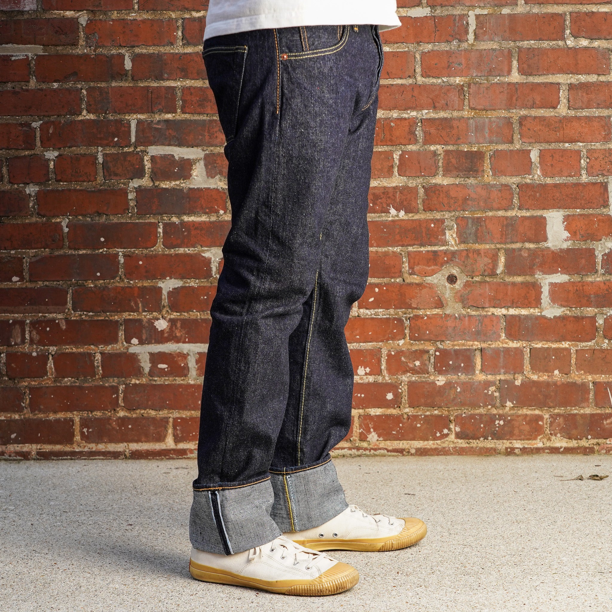 Pure Blue Japan XX-005 14oz Selvedge Denim Slim Straight Cut - One Washed