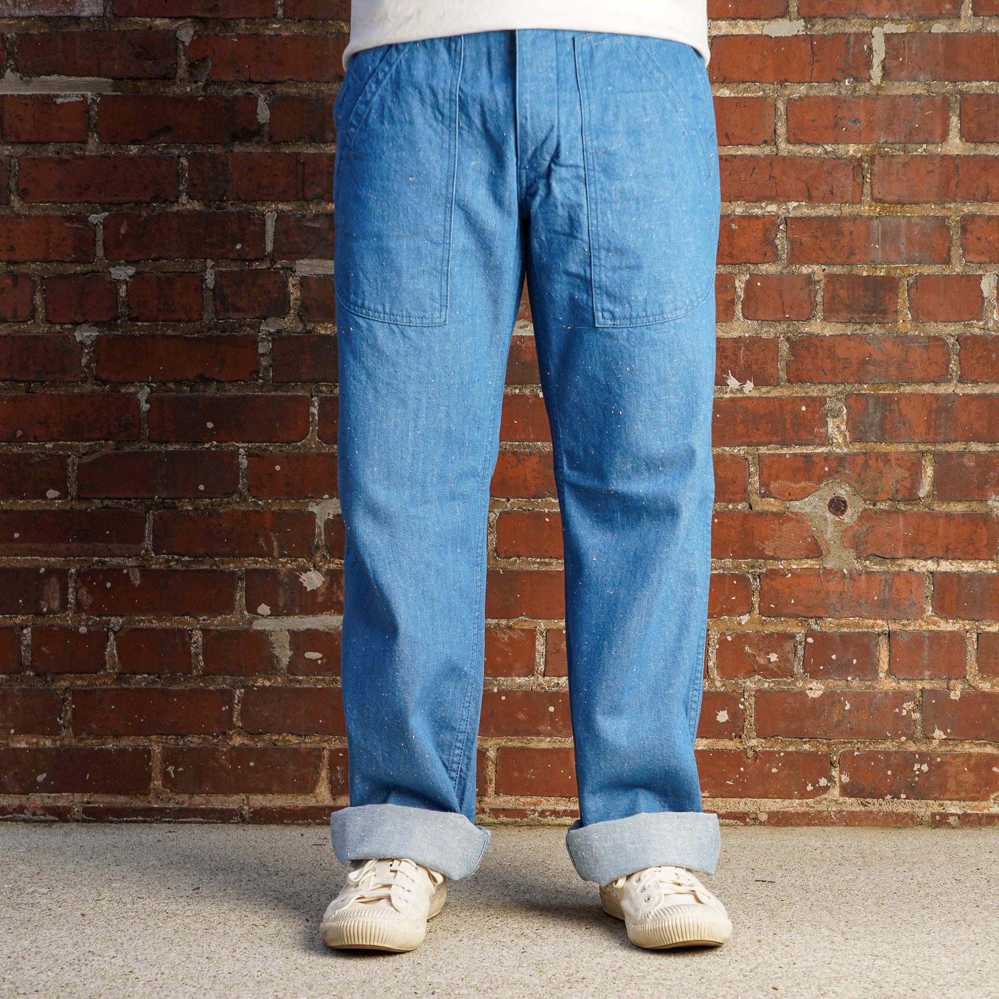 Pure Blue Japan LP-1191-L 10oz Double Pocket Worker Pants - Light Indigo