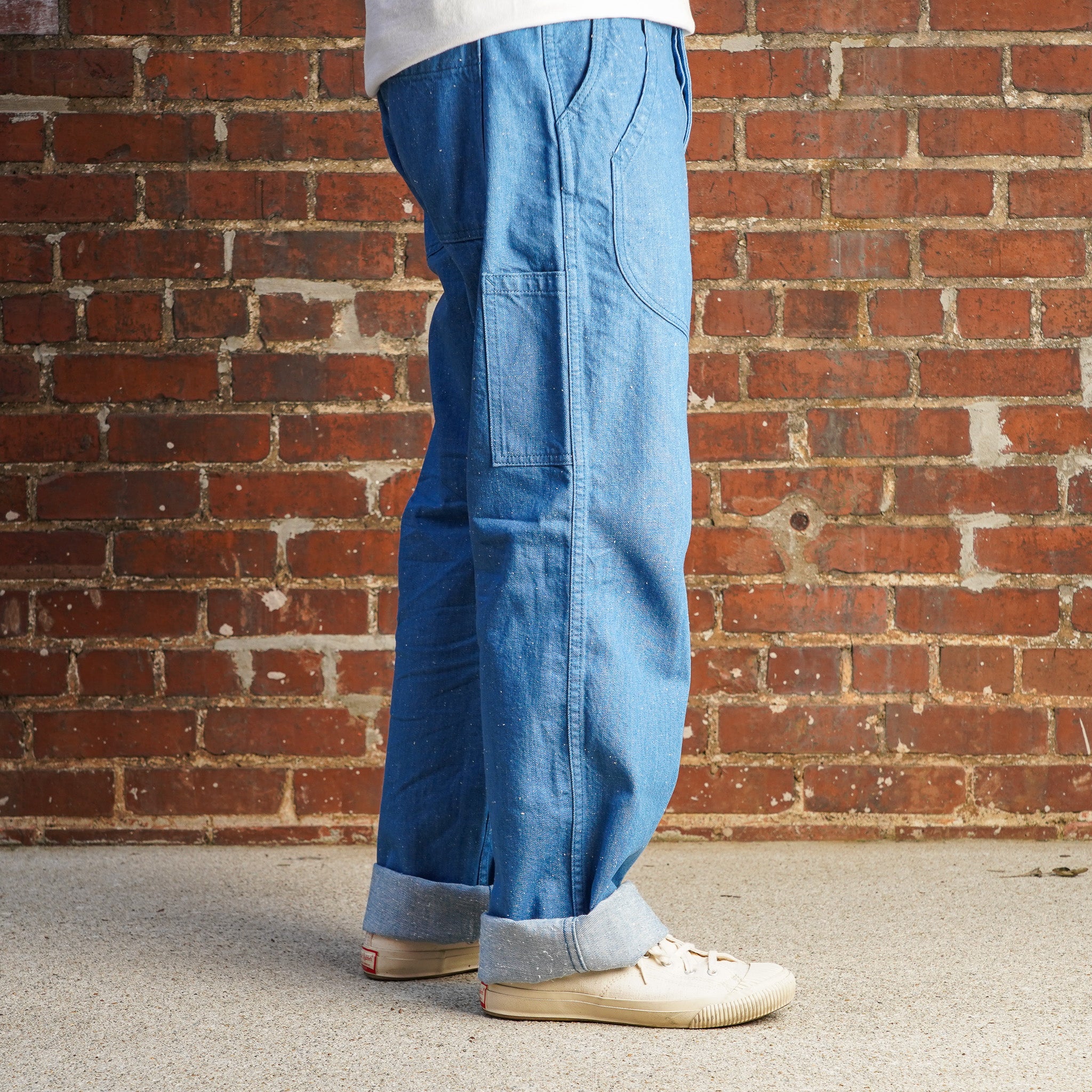 Pure Blue Japan LP-1191-L 10oz Double Pocket Worker Pants - Light Indigo