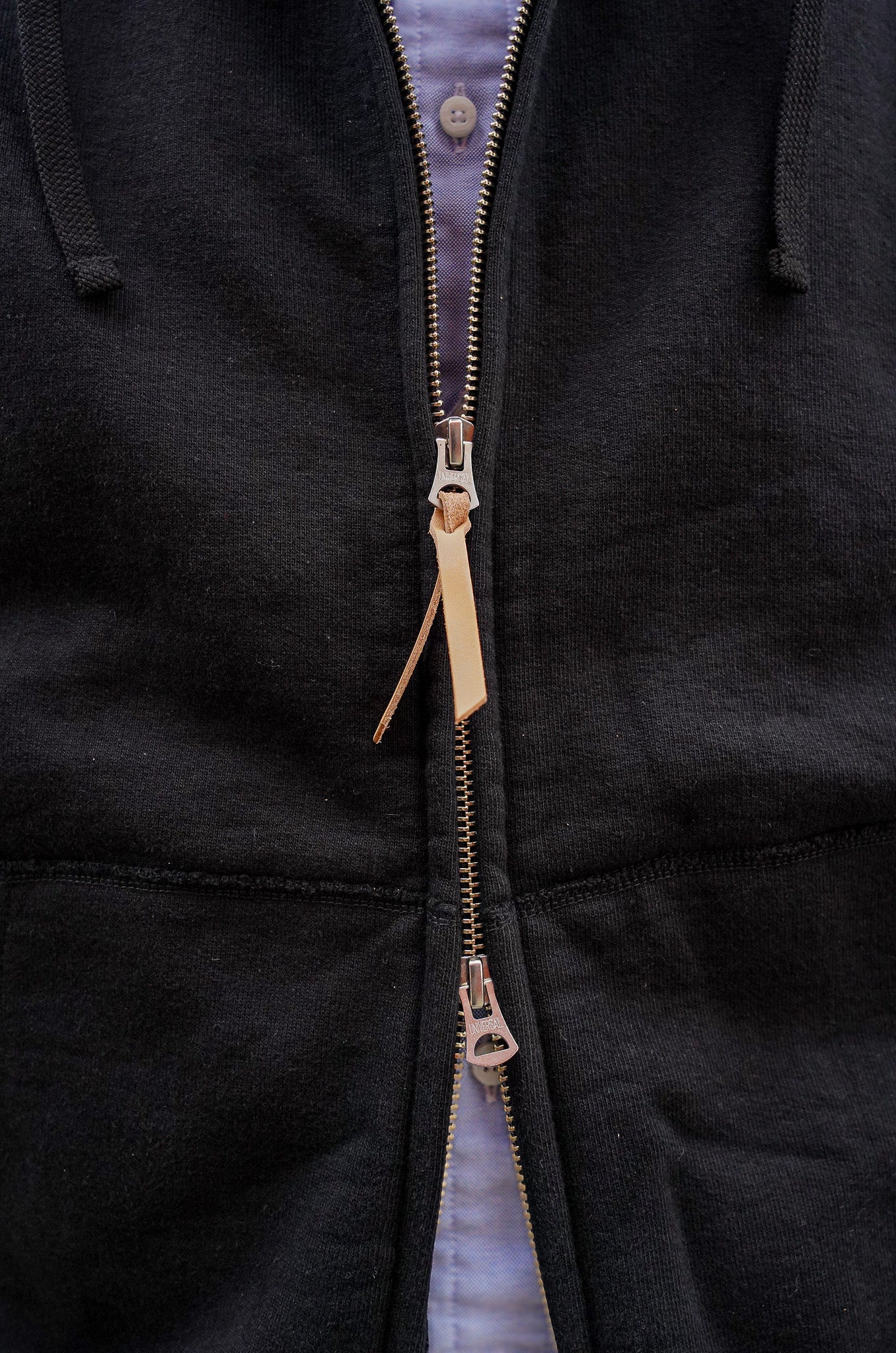 Iron Heart IHSW-10-BLK 14oz Ultra Heavyweight Loopwheel Cotton Zip Up Hoodie – Black