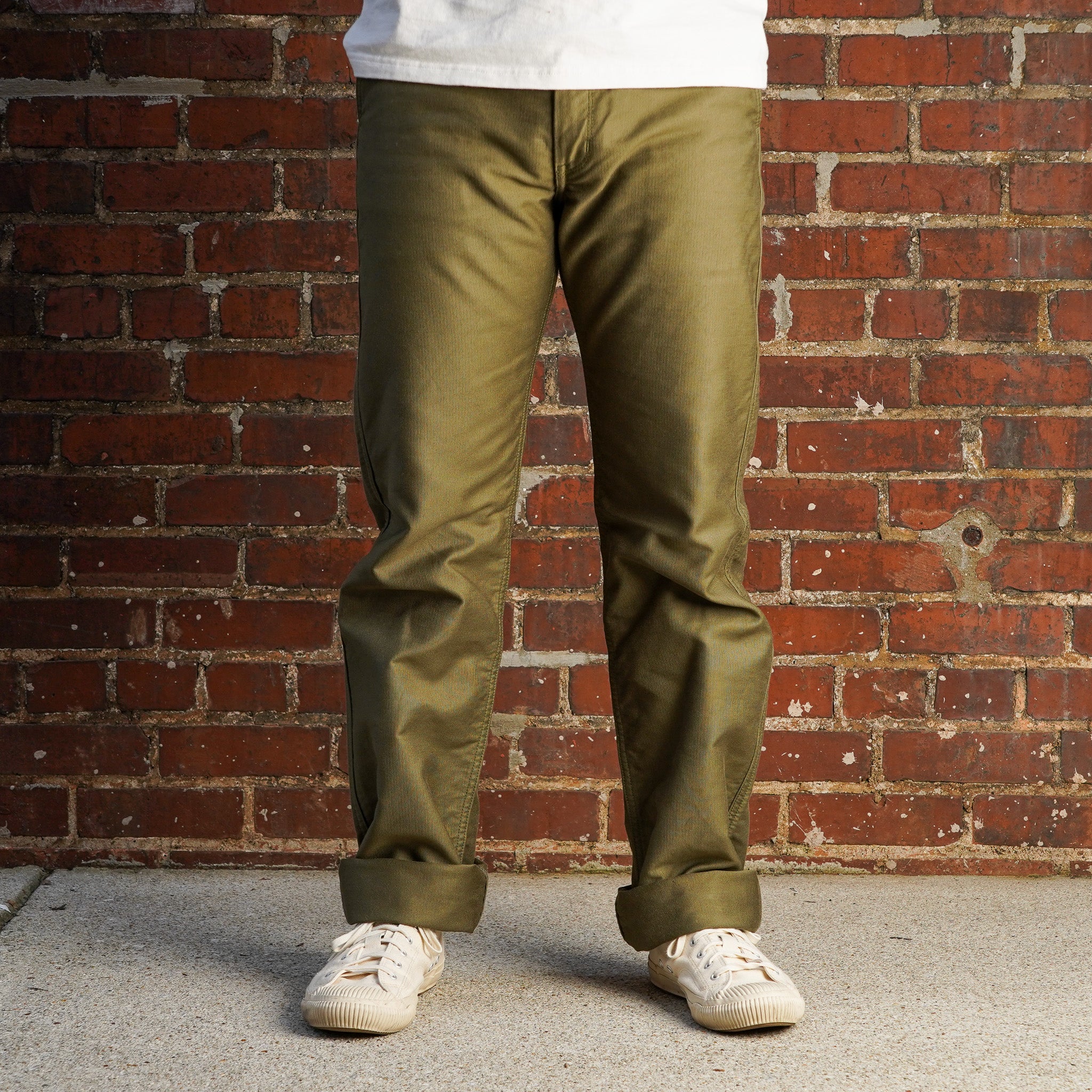 Iron Heart IH-720-OLV 11oz Cotton Whipcord Work Pants - Olive