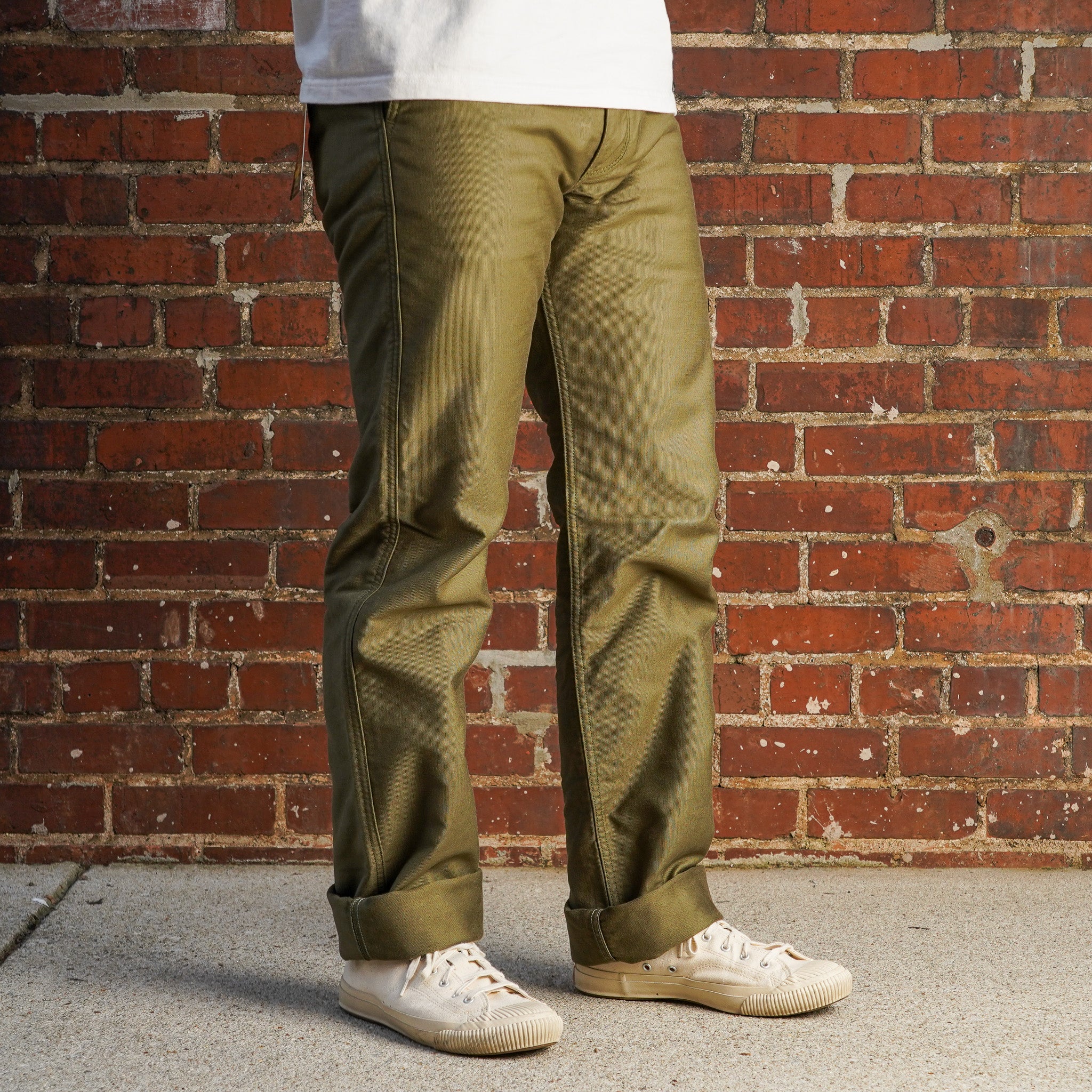 Iron Heart IH-720-OLV 11oz Cotton Whipcord Work Pants - Olive