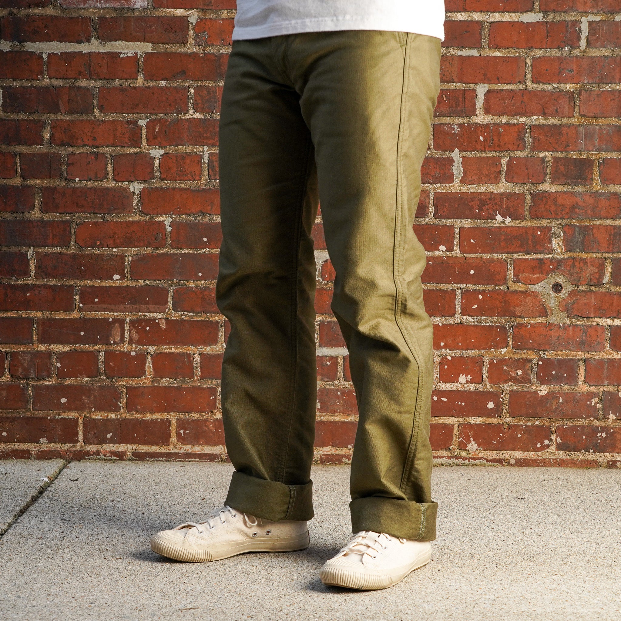 Iron Heart IH-720-OLV 11oz Cotton Whipcord Work Pants - Olive