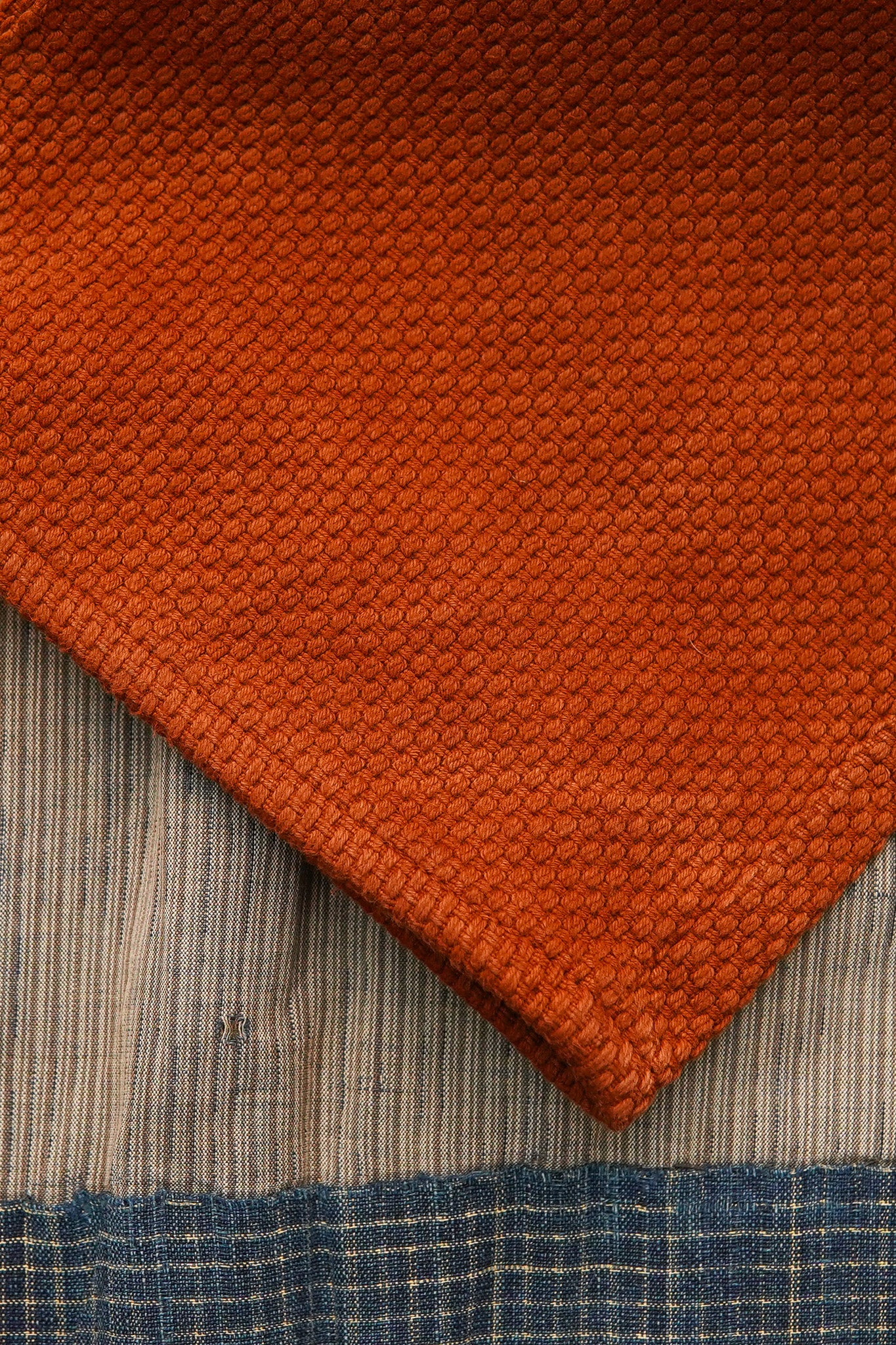 Studio D'Artisan 1914W Amami Oshima Mud-Dyed Sashiko Jeans - Brown