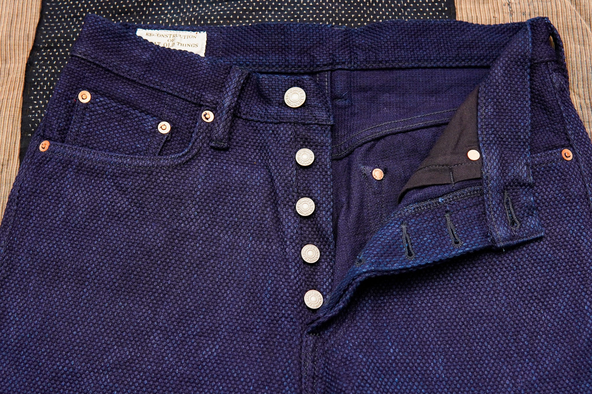 Studio D'Artisan 1907 Selvedge Sashiko Jeans - Indigo