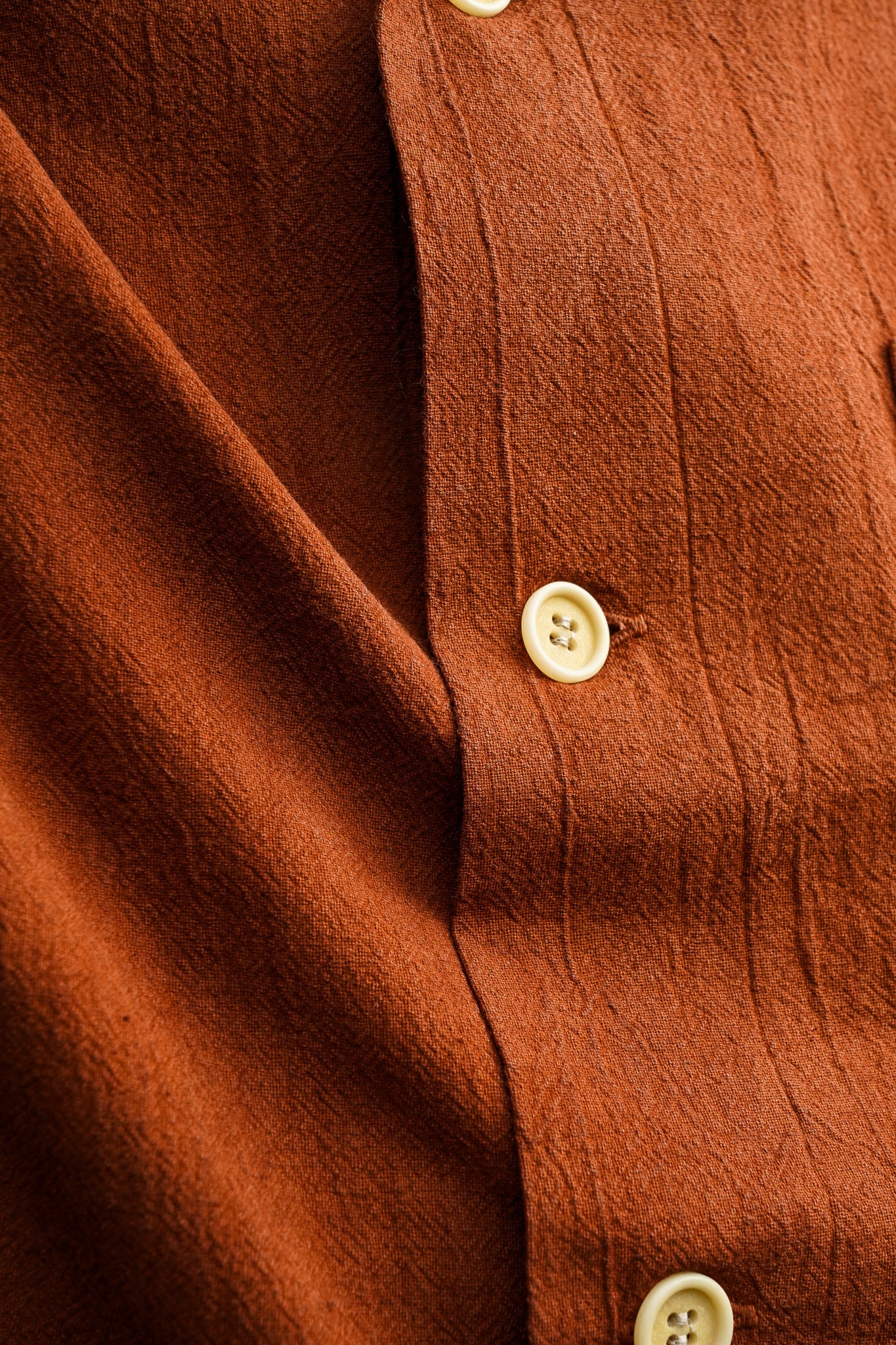 Studio D'Artisan 5739 Cotton/Linen Amami-Dorozome Mud-Dyed Shirt - Light Brown