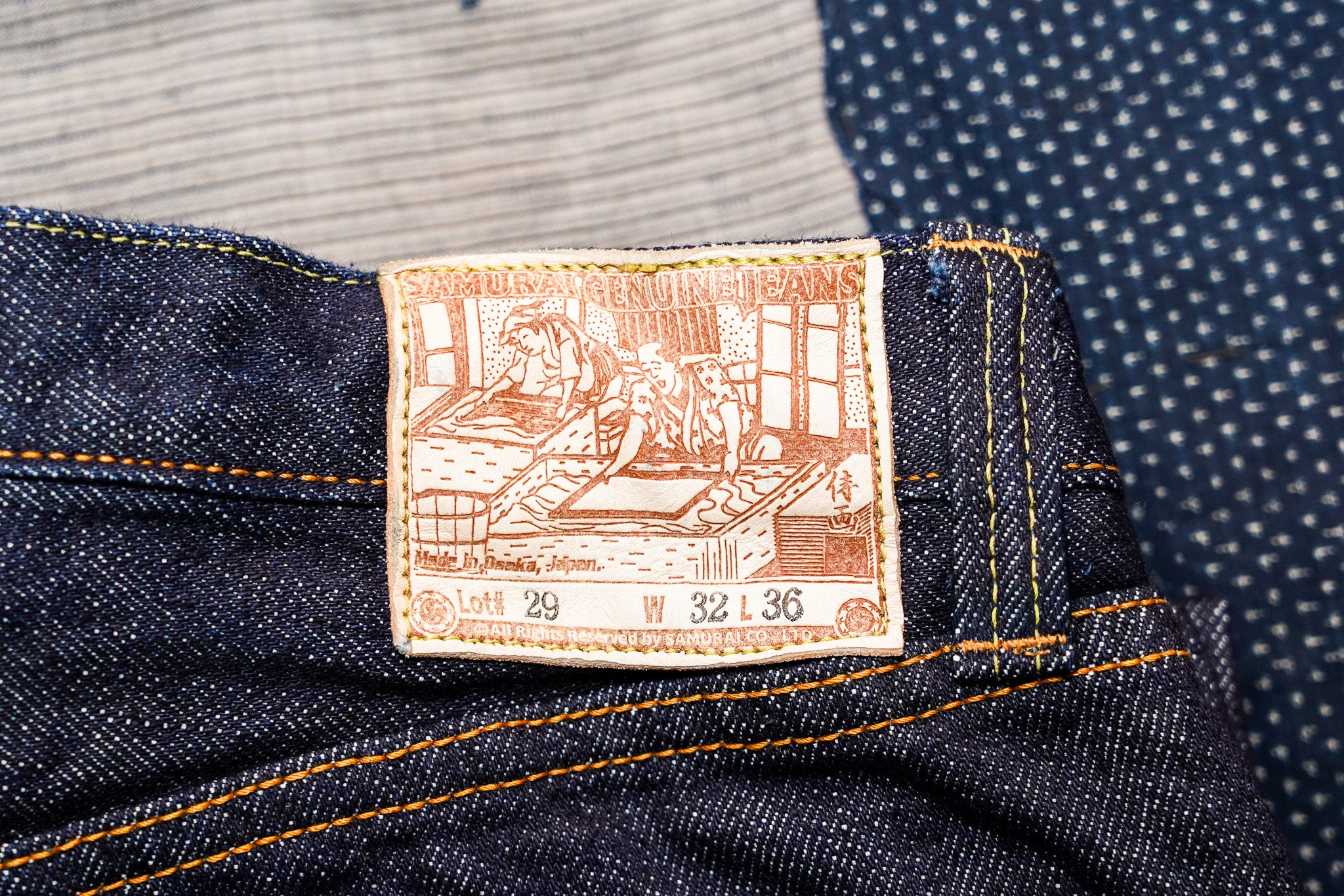 Samurai S310XX-WASHI 15oz Washi Denim Super Wide Leg Fit - Indigo