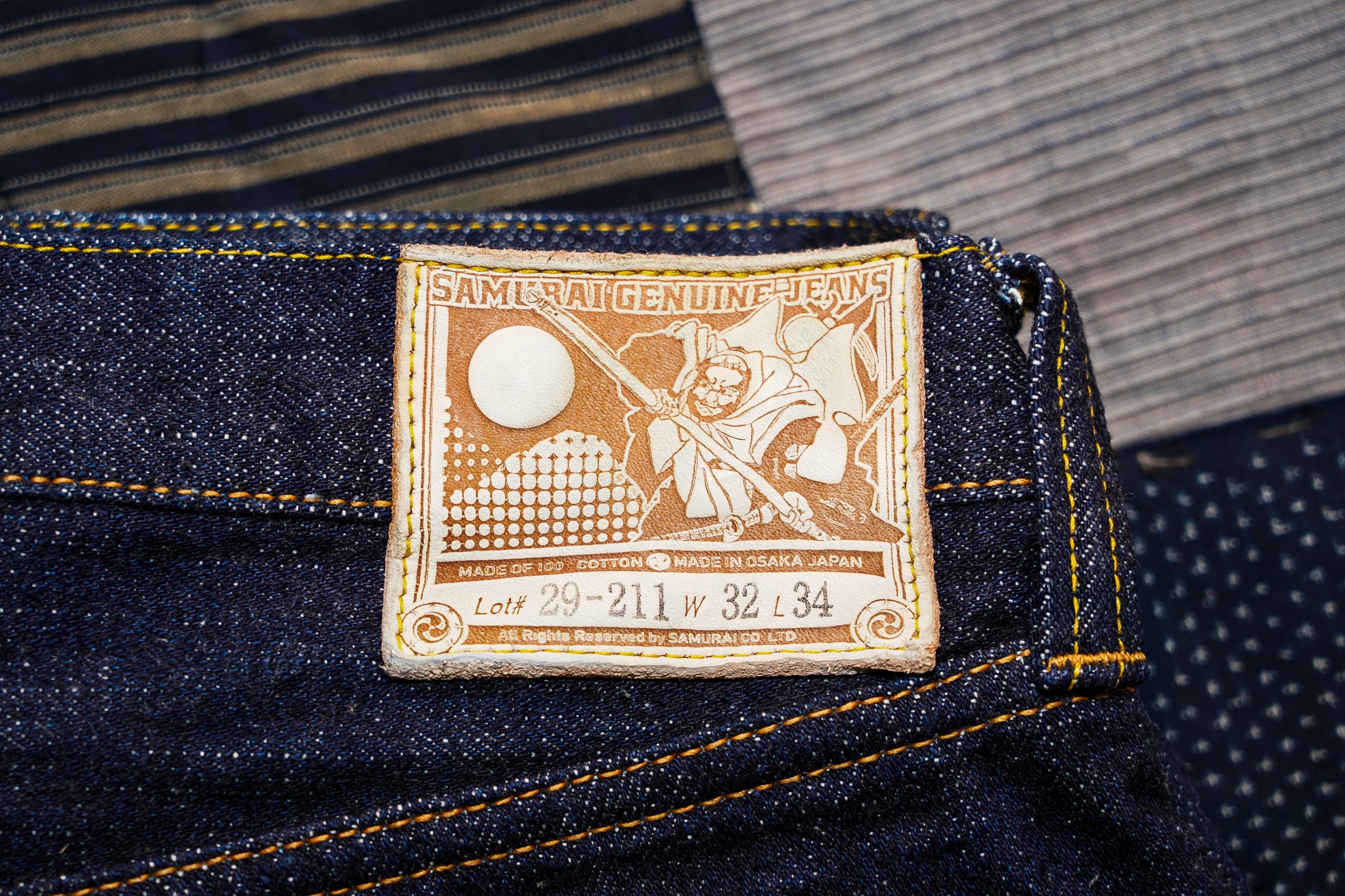 Samurai S211VX 17oz "Benkei" Slubby Relax Tapered Jeans - One Washed