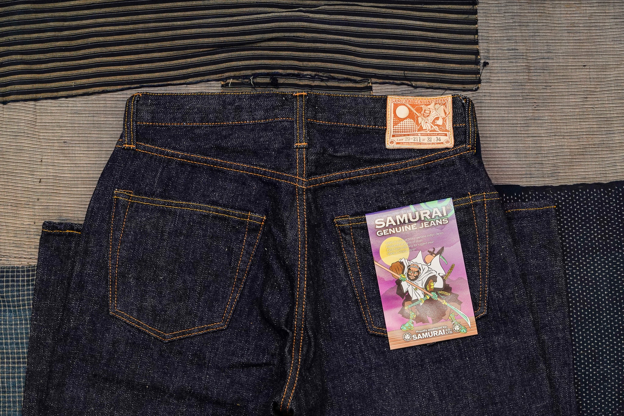 Samurai S211VX 17oz "Benkei" Slubby Relax Tapered Jeans - One Washed