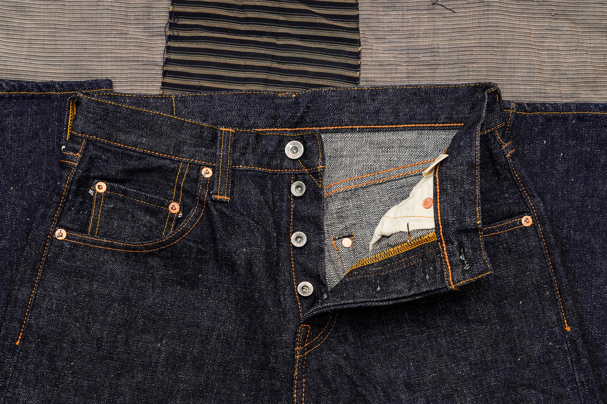 Samurai S211VX 17oz "Benkei" Slubby Relax Tapered Jeans - One Washed