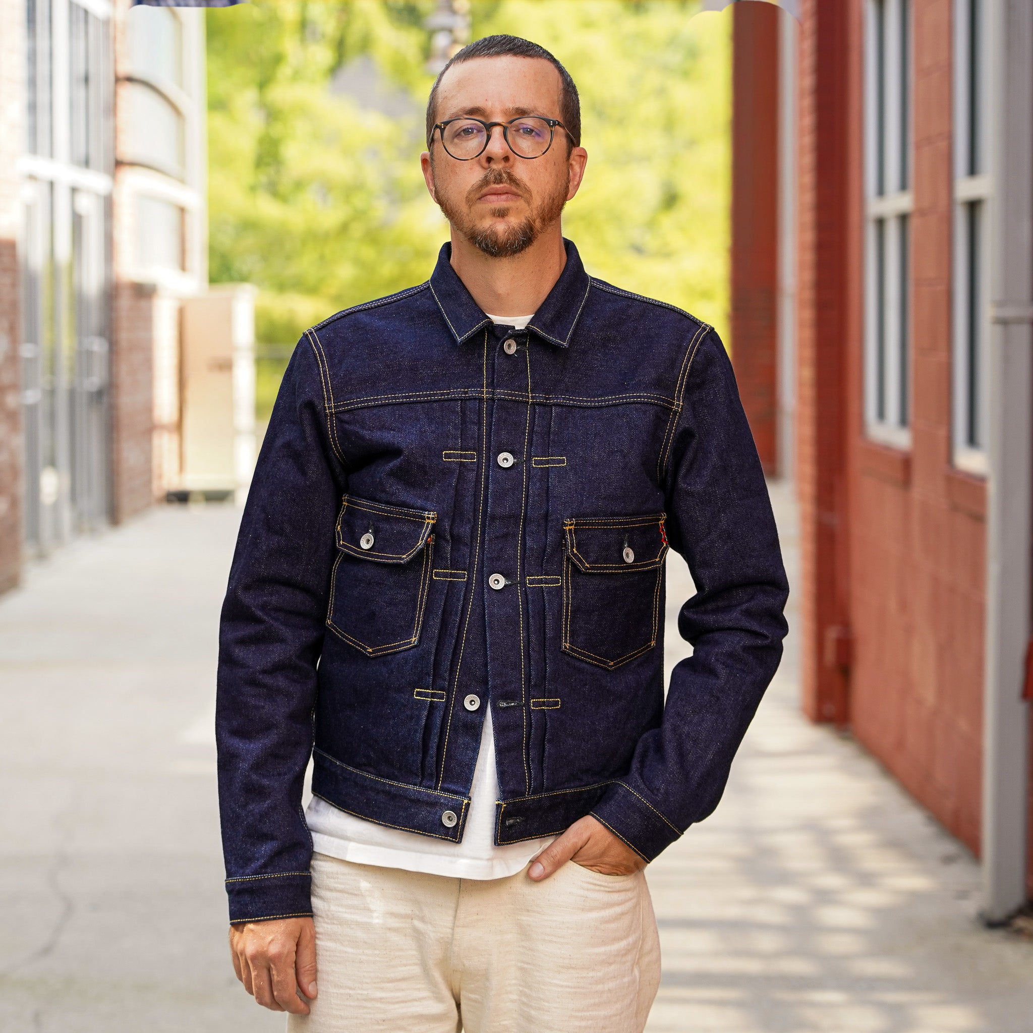 Iron Heart IHJ-139-IND 19oz Selvedge Denim Type II Jacket - Indigo